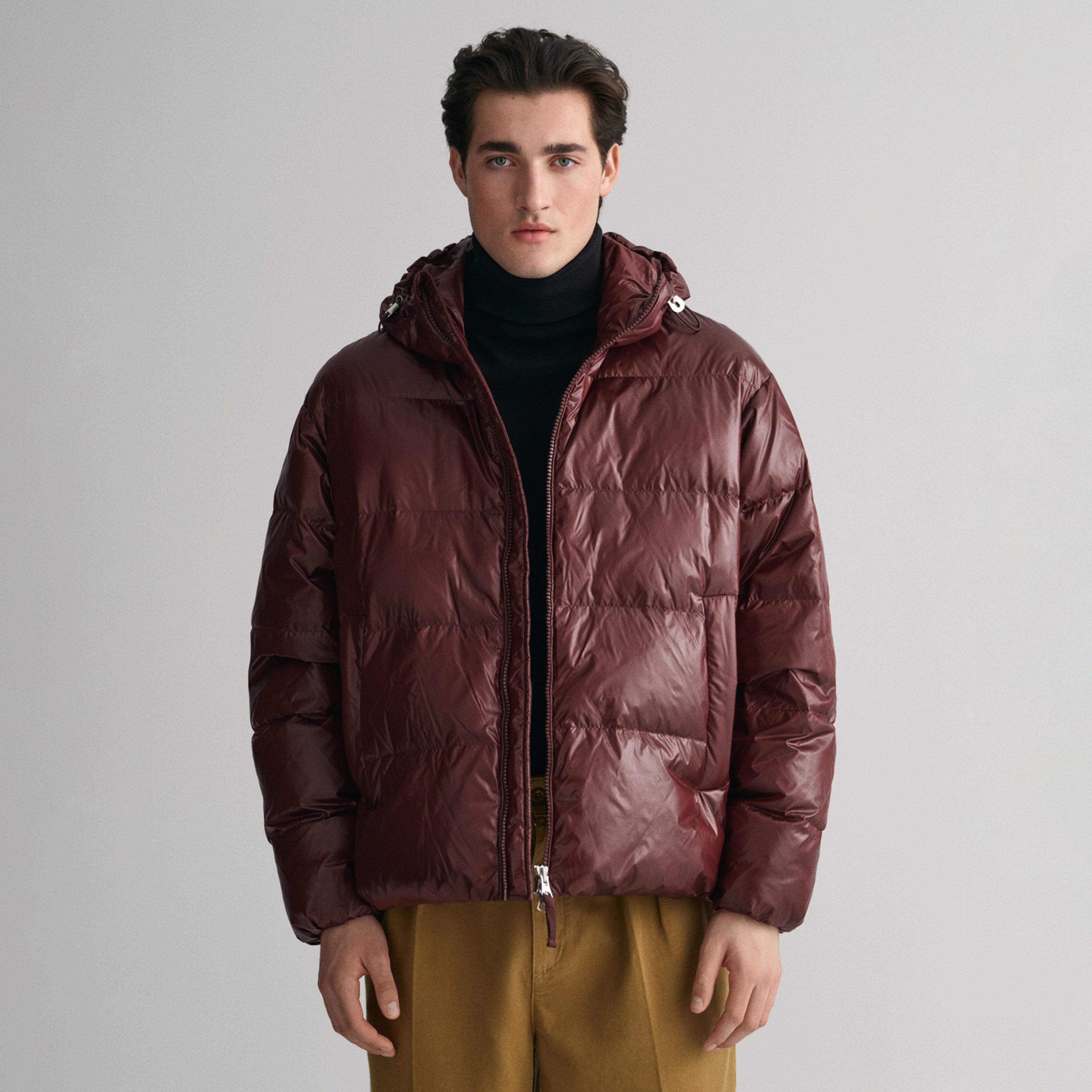 GANT Erkek Bordo Oversize Fit Kapüşonlu Kuş Tüyü Mont