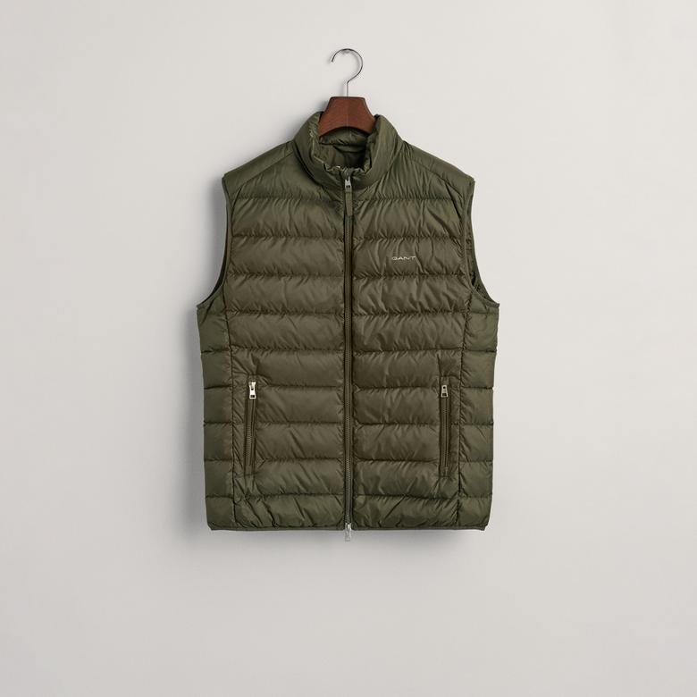 GANT Erkek Yeşil Regular Fit Dik Yaka Kapitone Yelek