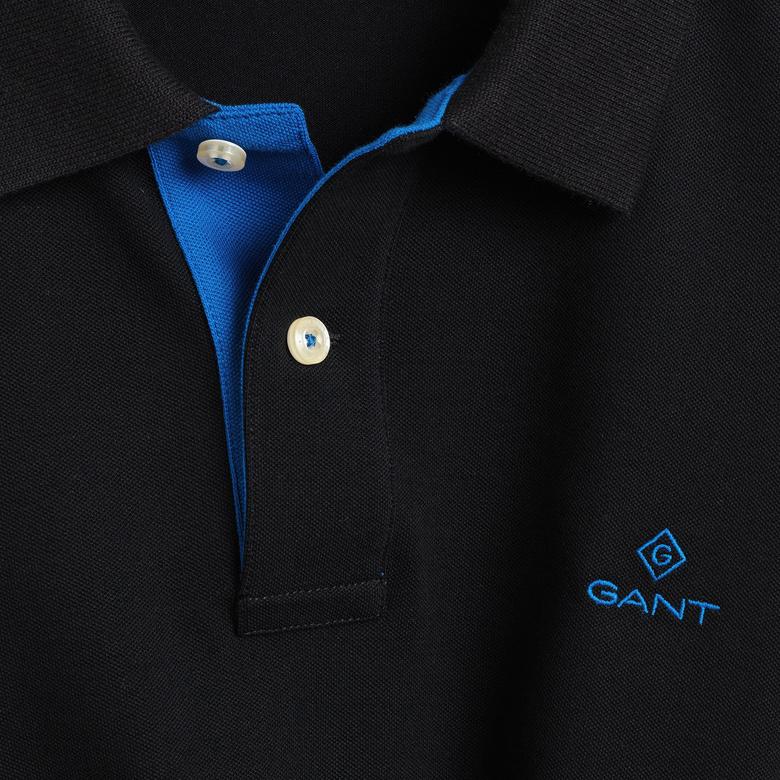 GANT Erkek Siyah Slim Fit Polo