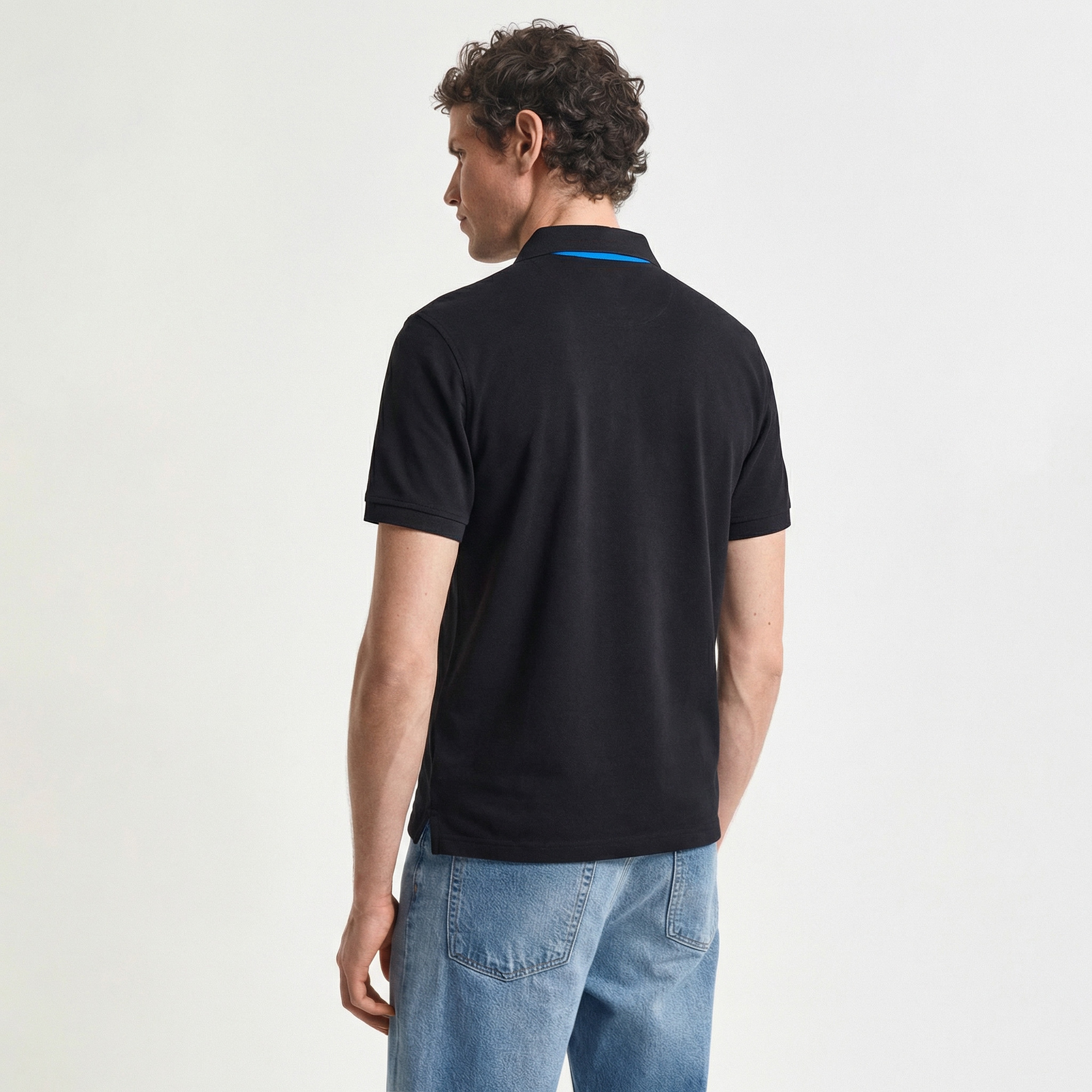 GANT Erkek Siyah Slim Fit Polo