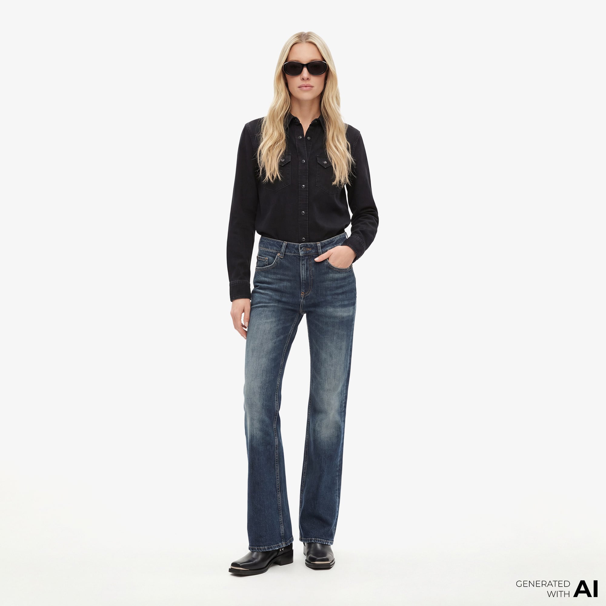 KADIN SİYAH GÖMLEK