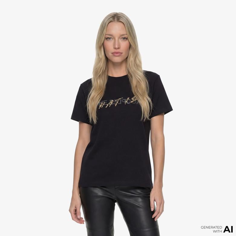 The Kooples What Is Kadın Siyah T-Shirt