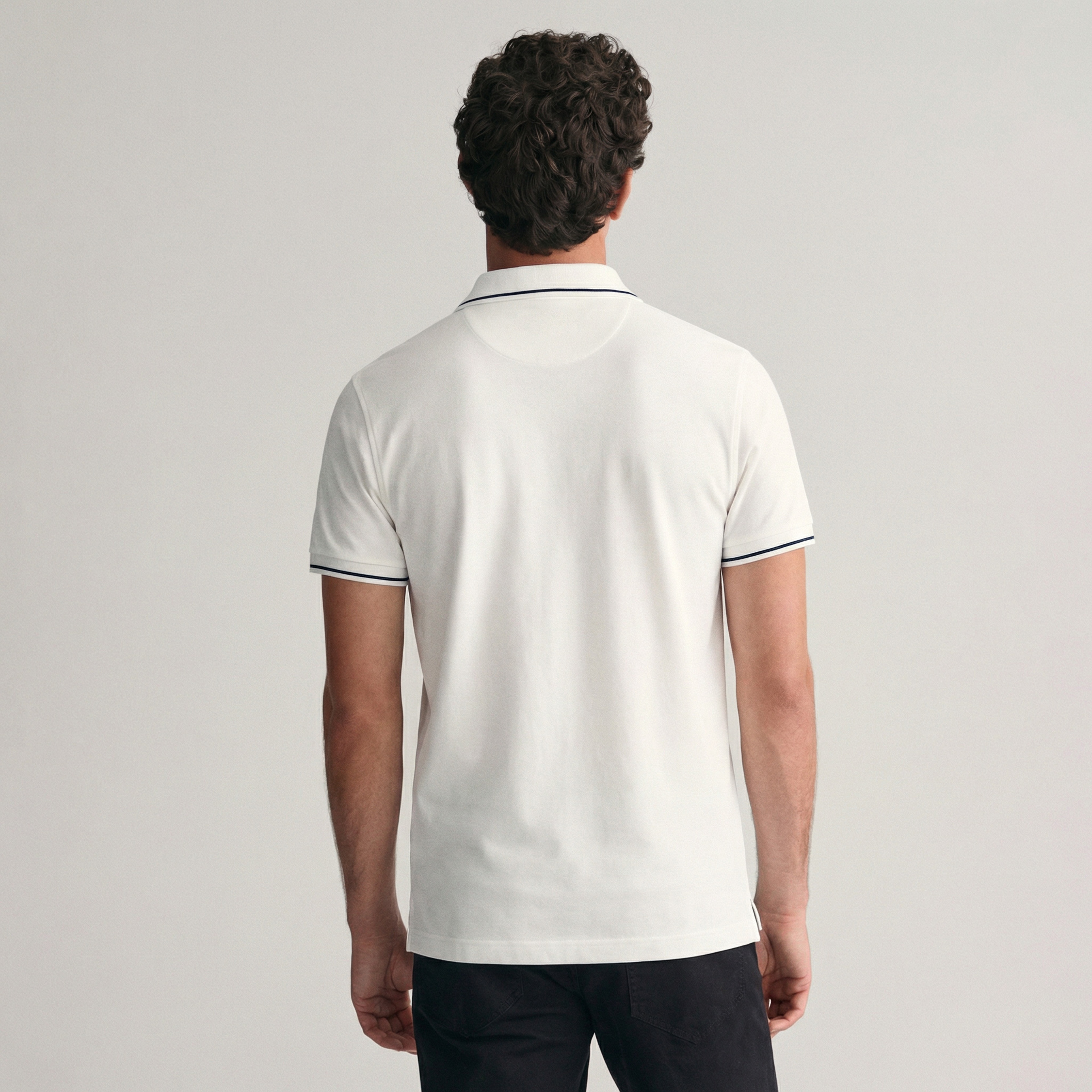GANT Erkek Beyaz Regular Fit Polo Yaka T-Shirt