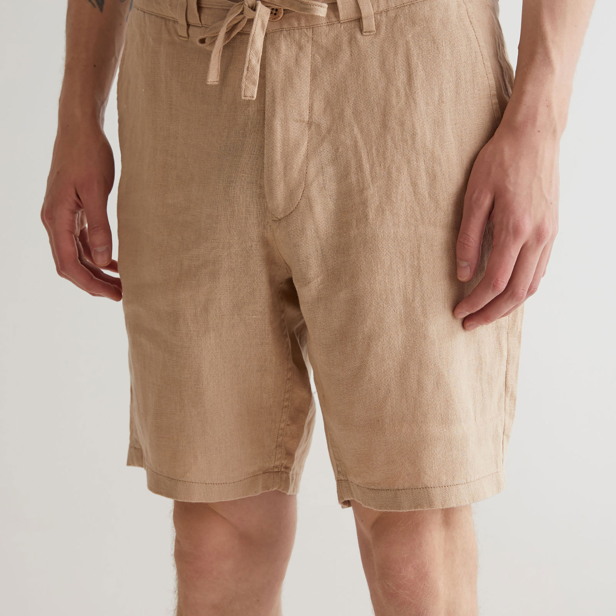 GANT Erkek Bej Relaxed Fit Keten Şort