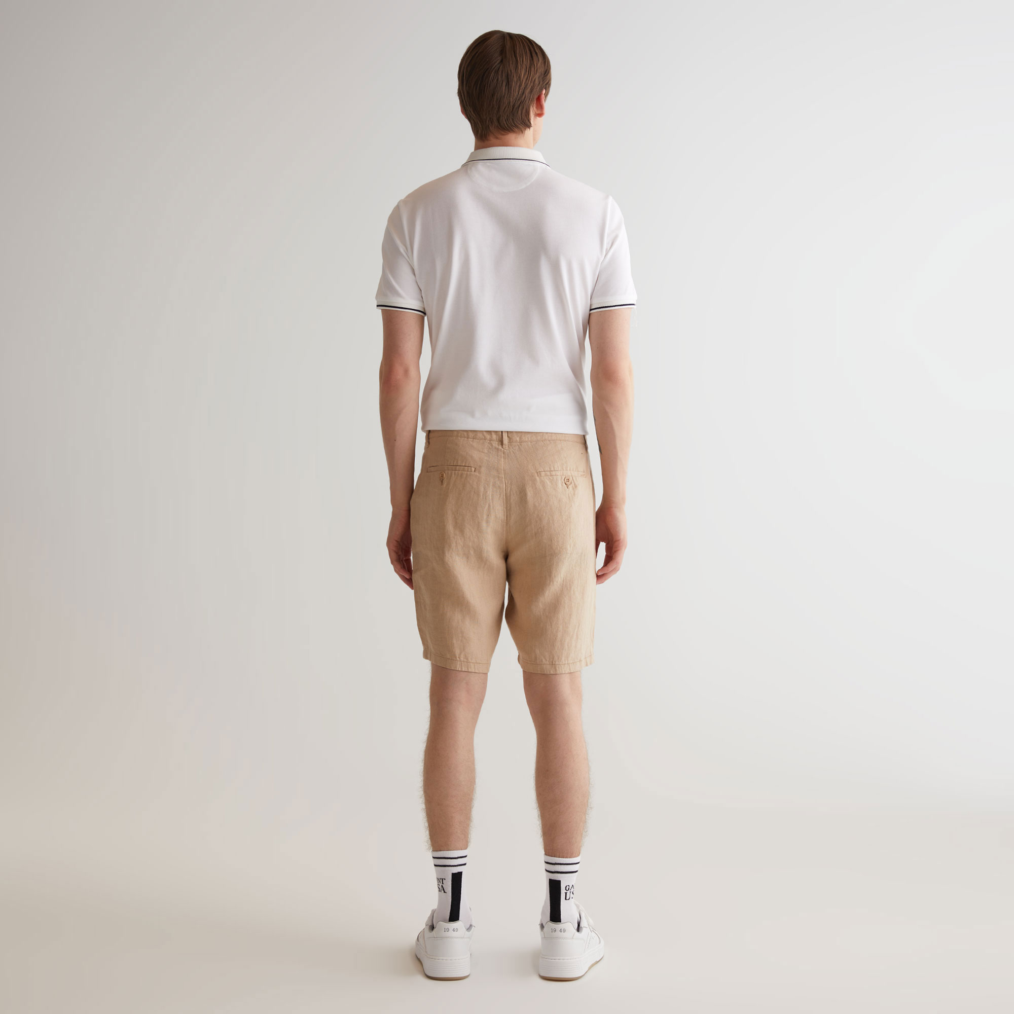 GANT Erkek Bej Relaxed Fit Keten Şort