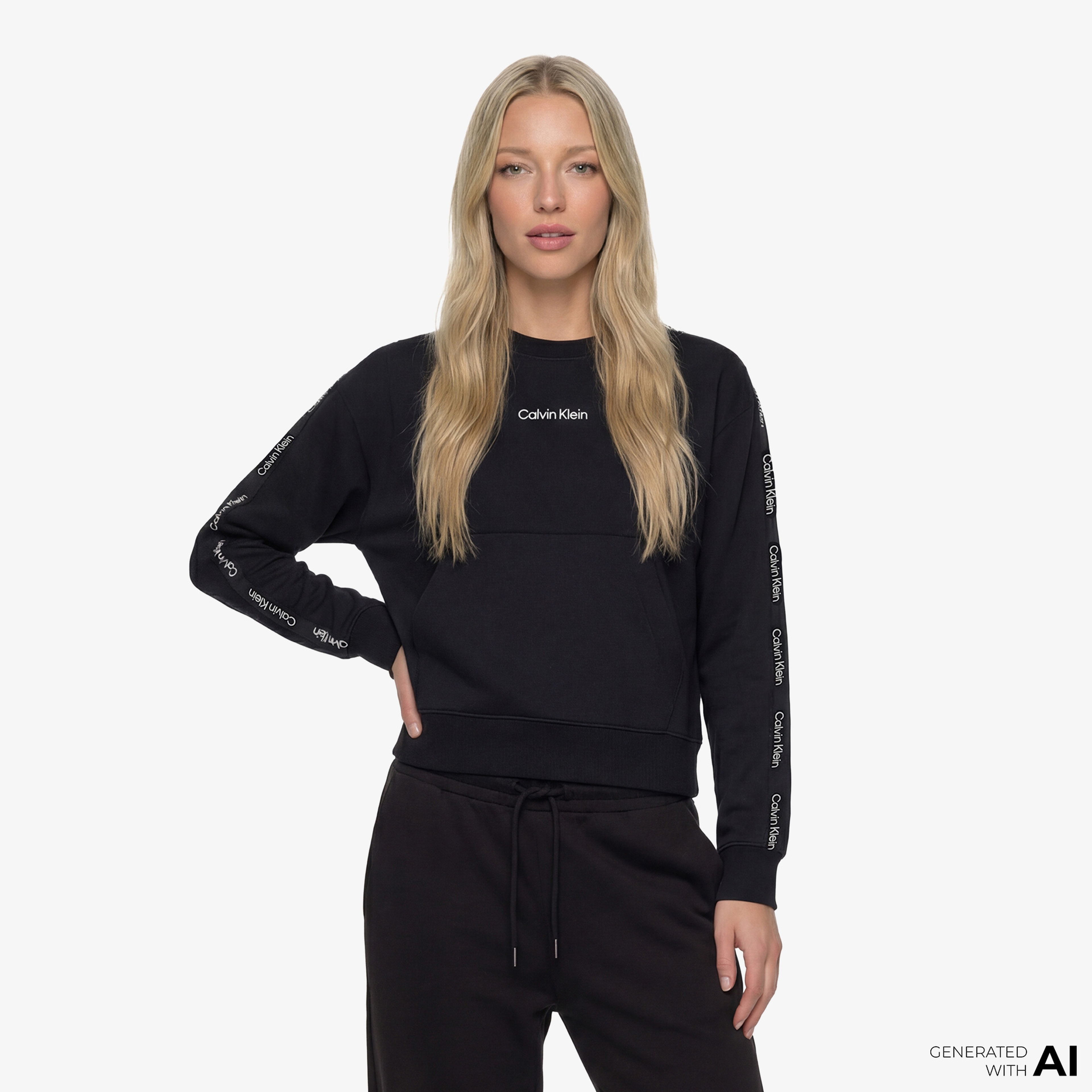 Calvin Klein Kadın Siyah Triko