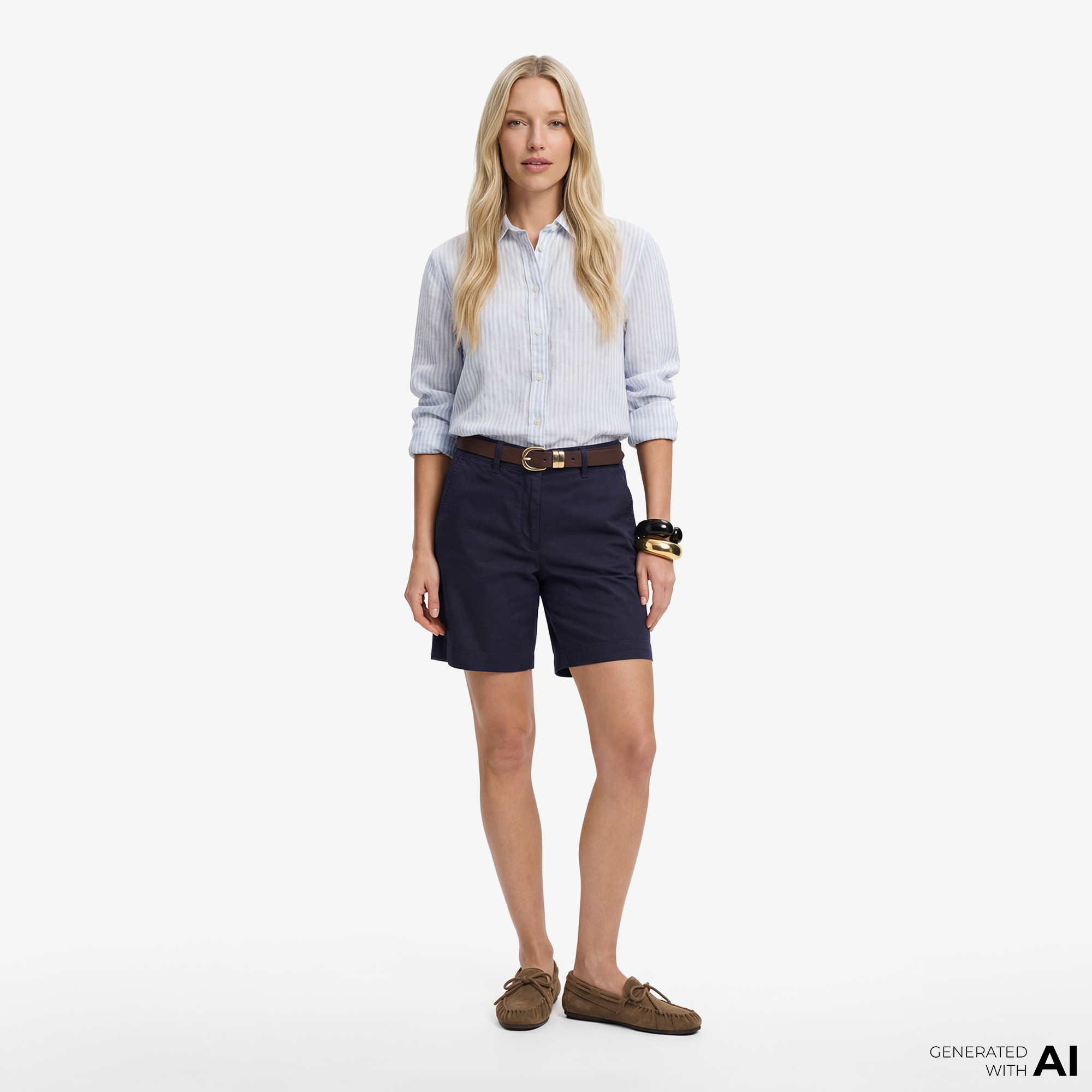 GANT Kadın Lacivert Slim Fit Şort