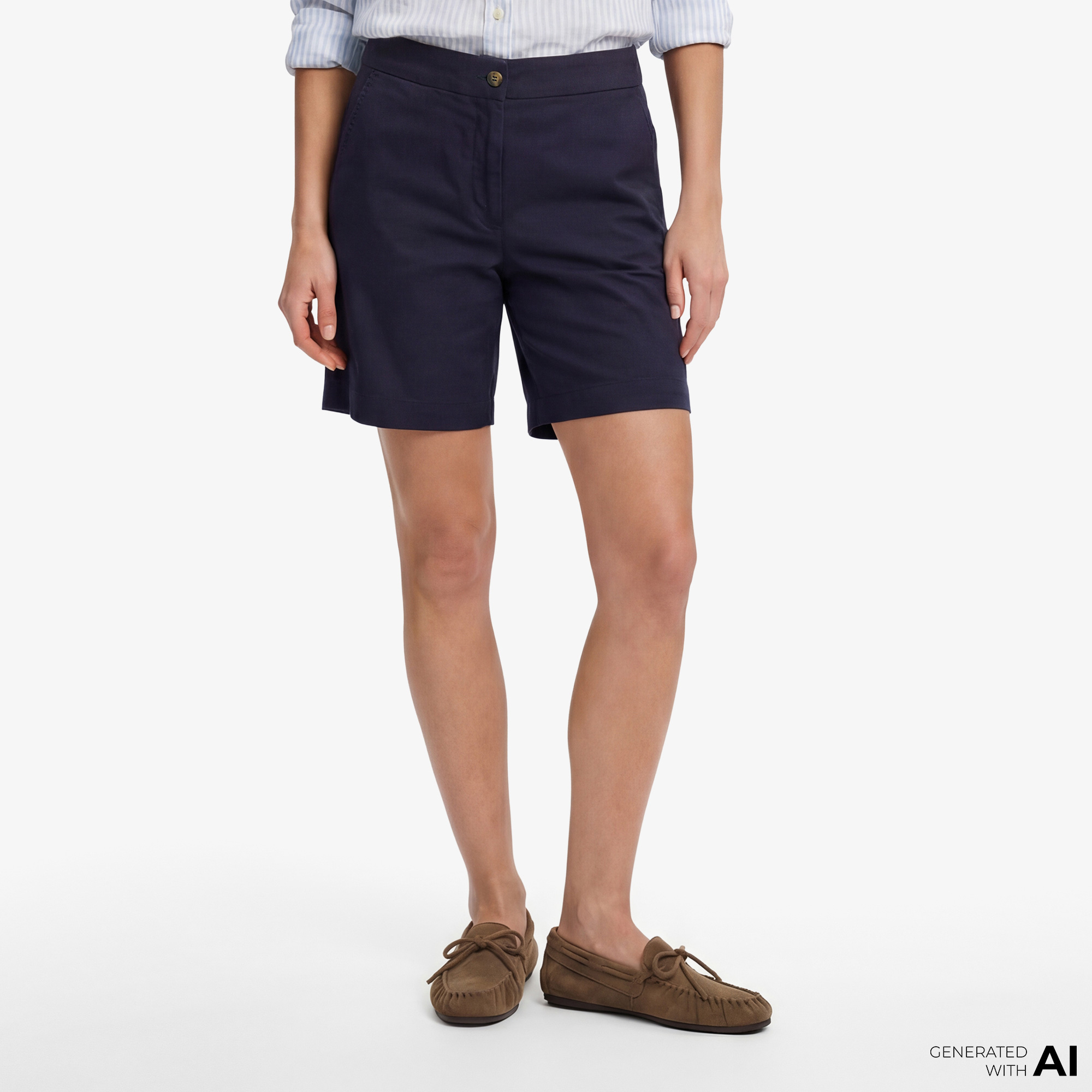 GANT Kadın Lacivert Slim Fit Şort