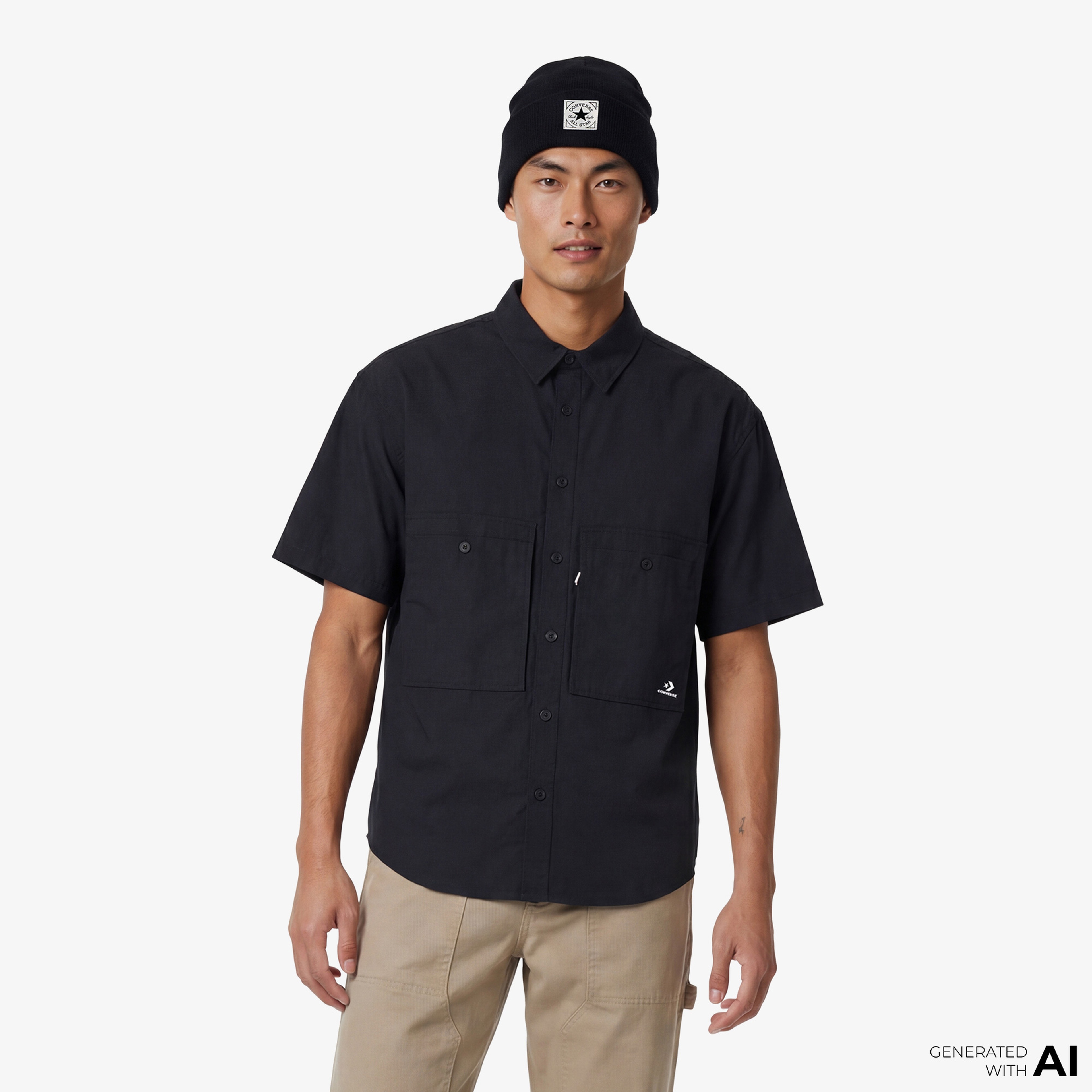 Converse Utility Erkek Siyah Gömlek