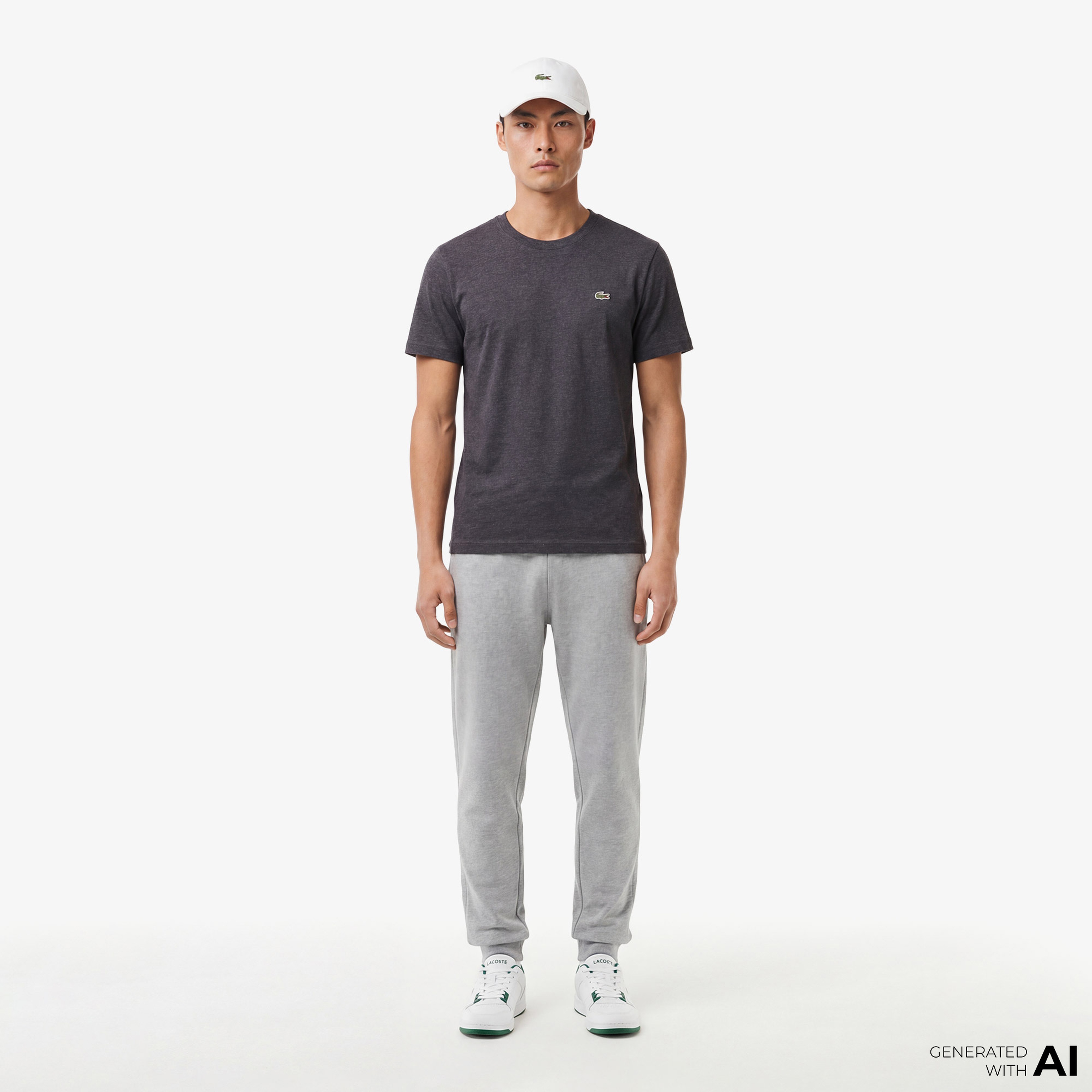 Erkek Regular Fit Bisiklet Yaka Koyu Gri T-Shirt