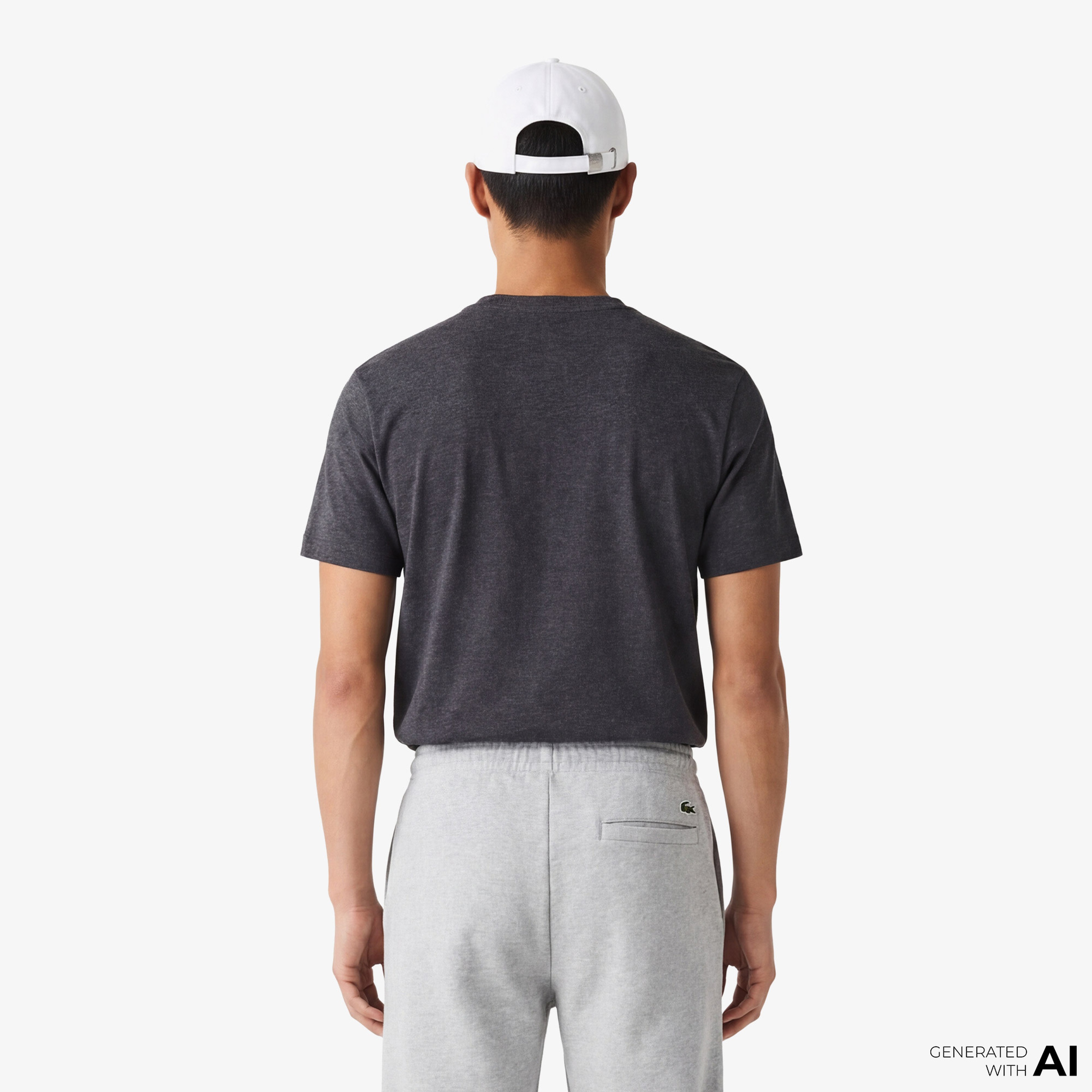 Erkek Regular Fit Bisiklet Yaka Koyu Gri T-Shirt