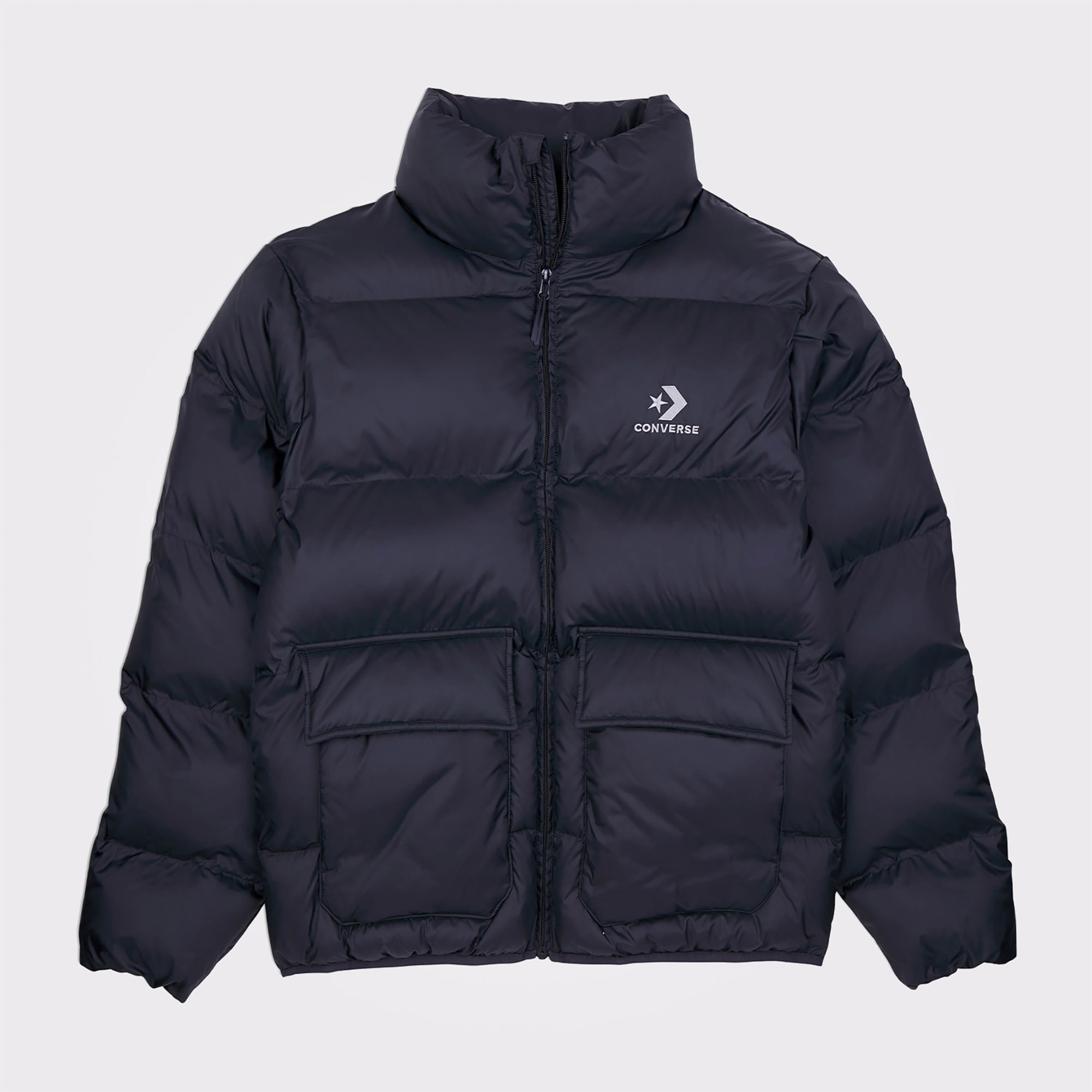 Converse Classic Erkek Dik Yaka Siyah Şişme Mont