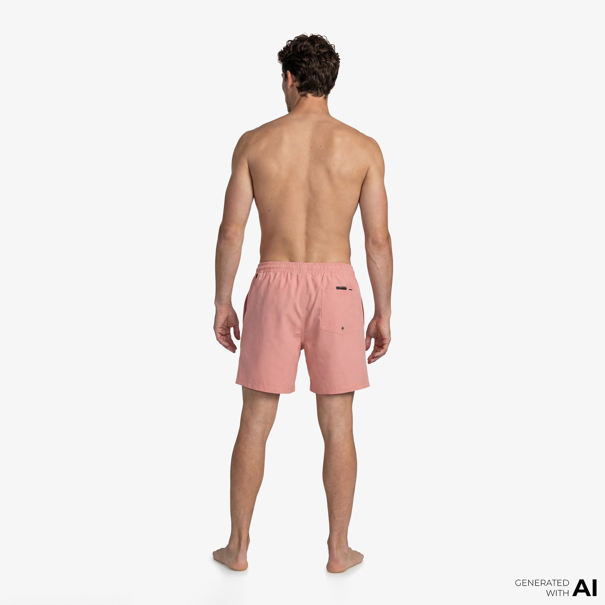 Quiksilver Everyday Solid 15 Erkek Pembe Mayo