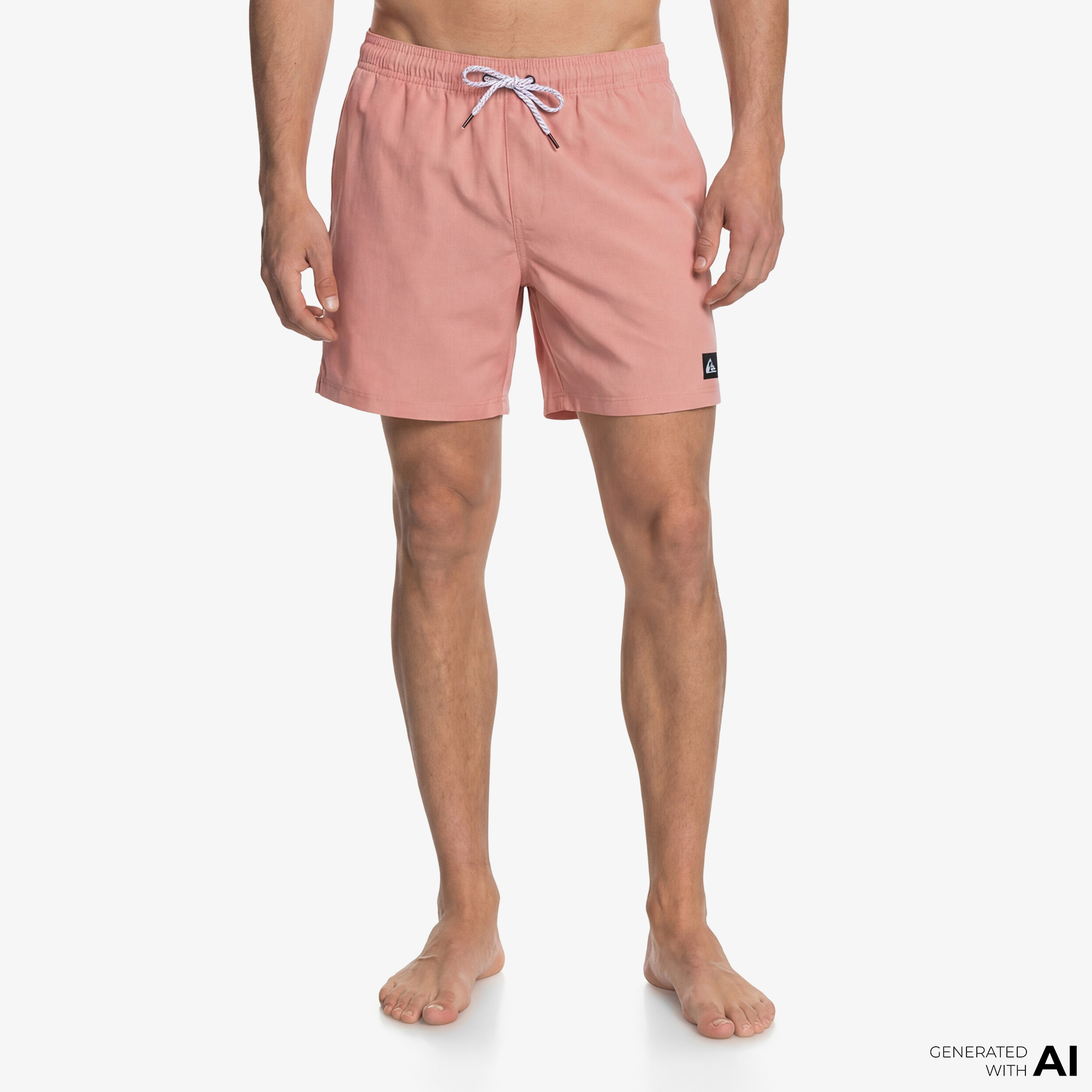 Quiksilver Everyday Solid 15 Erkek Pembe Mayo