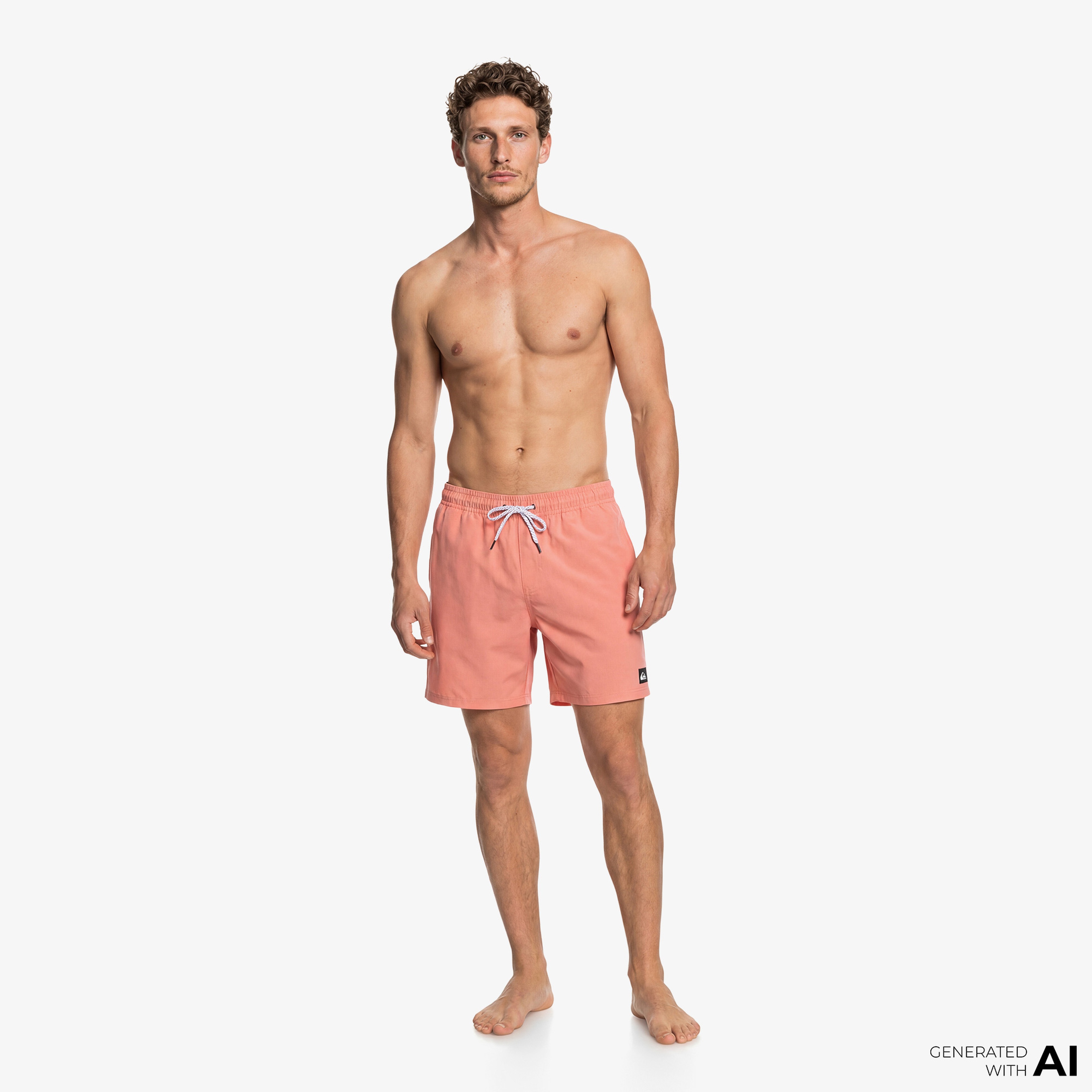 Quiksilver Everyday Solid 15 Erkek Pembe Mayo