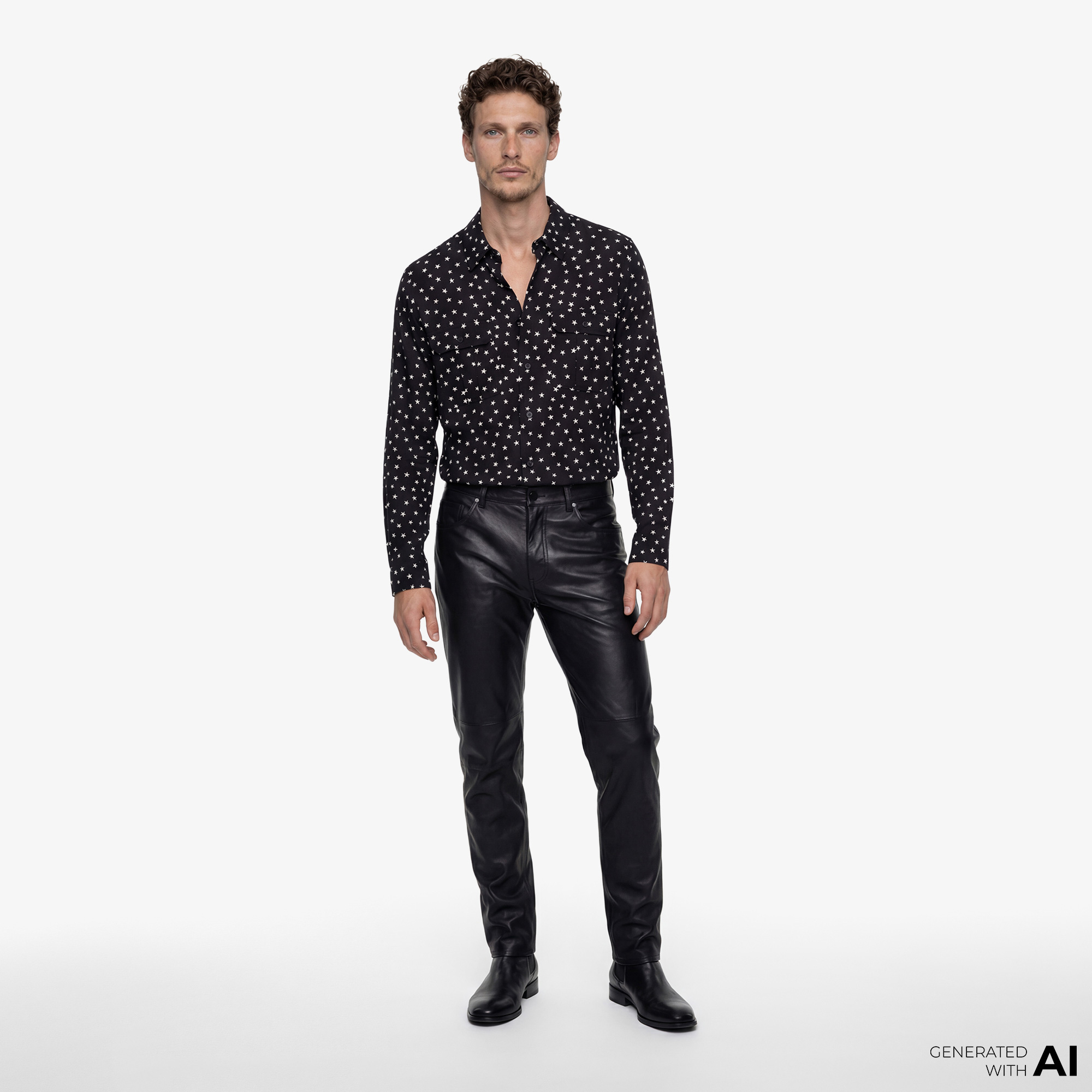 ERKEK SİYAH GÖMLEK