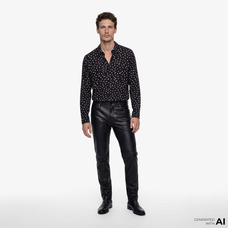 ERKEK SİYAH GÖMLEK