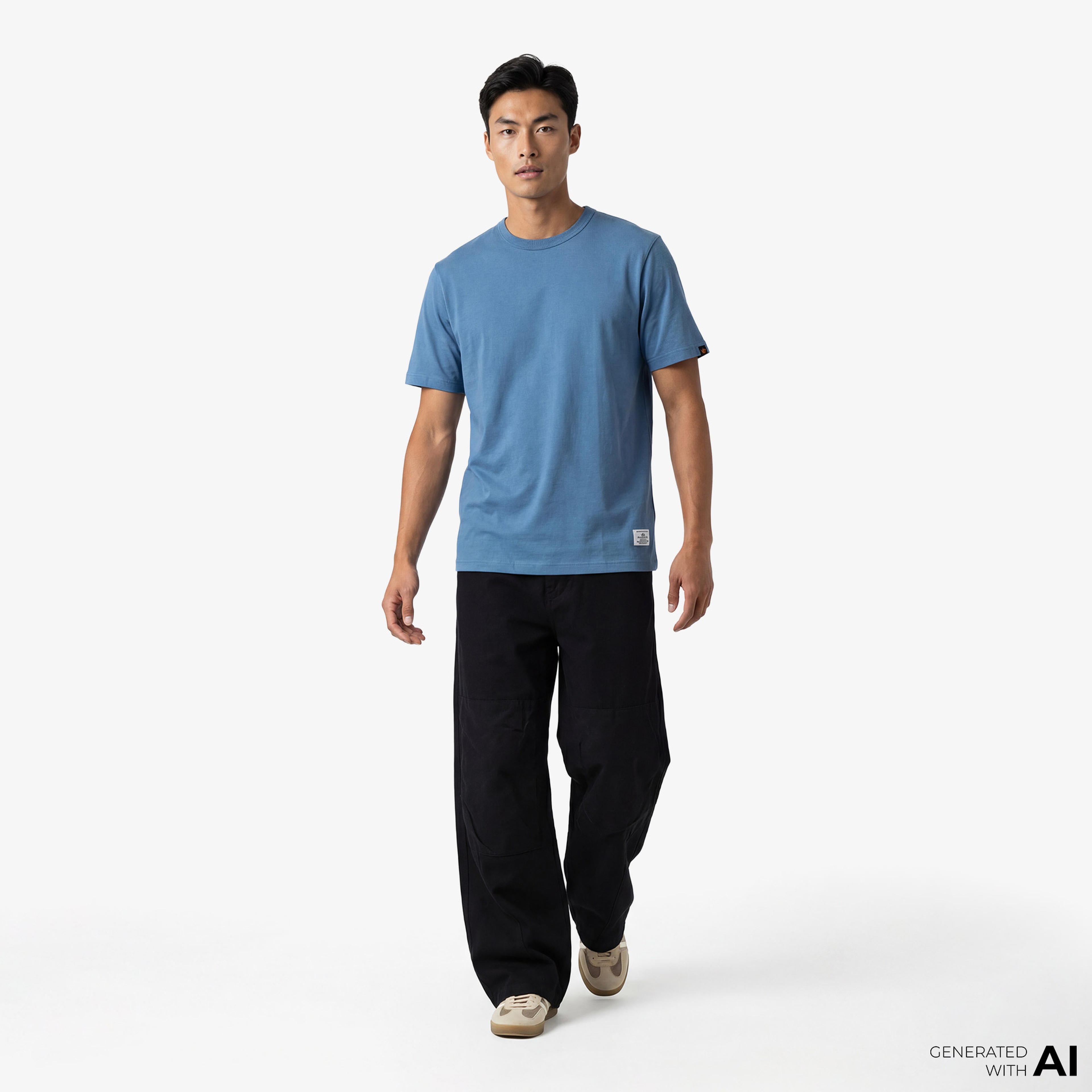 Alpha Industries New Patch Erkek Mavi T-Shirt