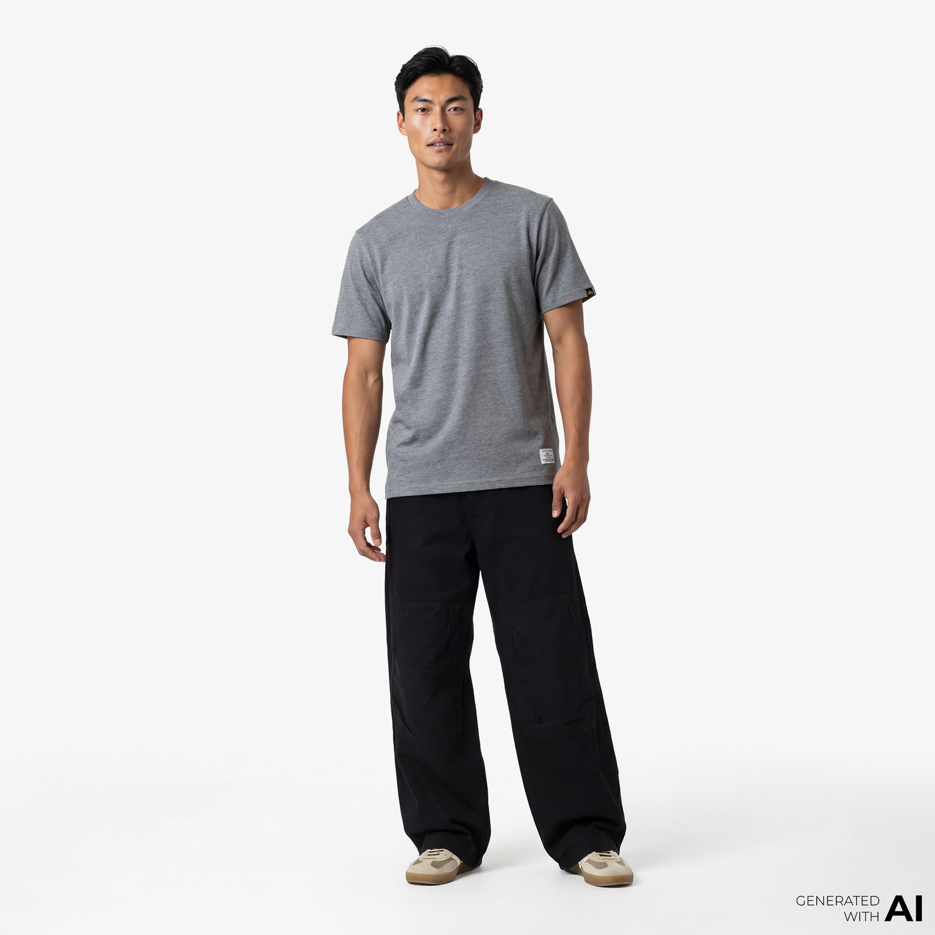 Alpha Industries Tiger Erkek Gri T-Shirt