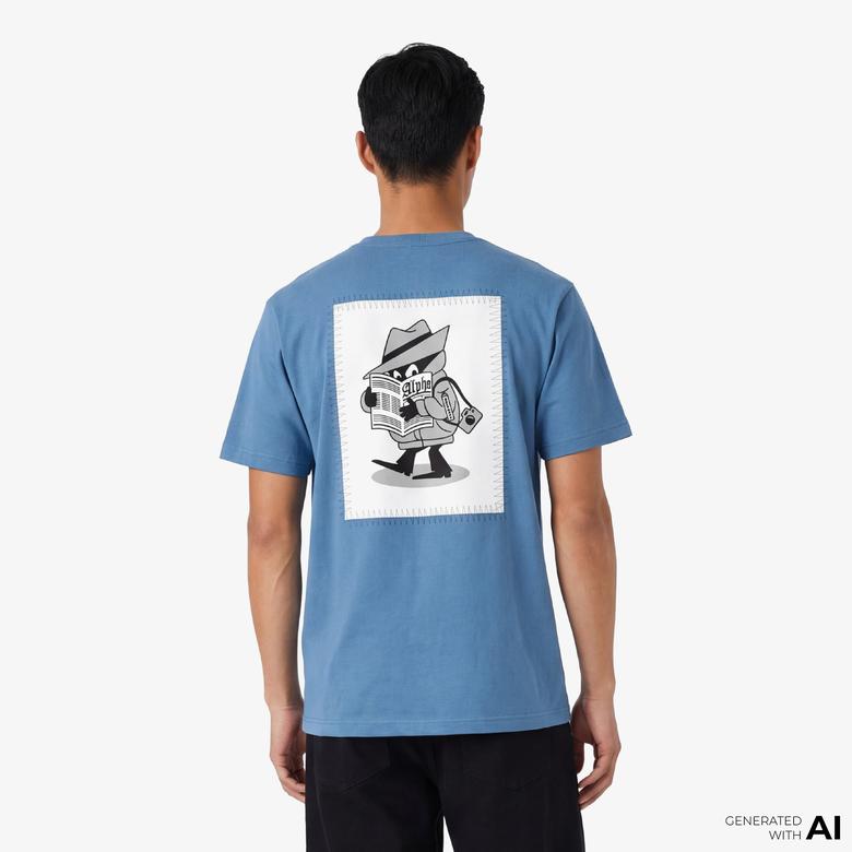 Alpha Industries New Patch Erkek Mavi T-Shirt