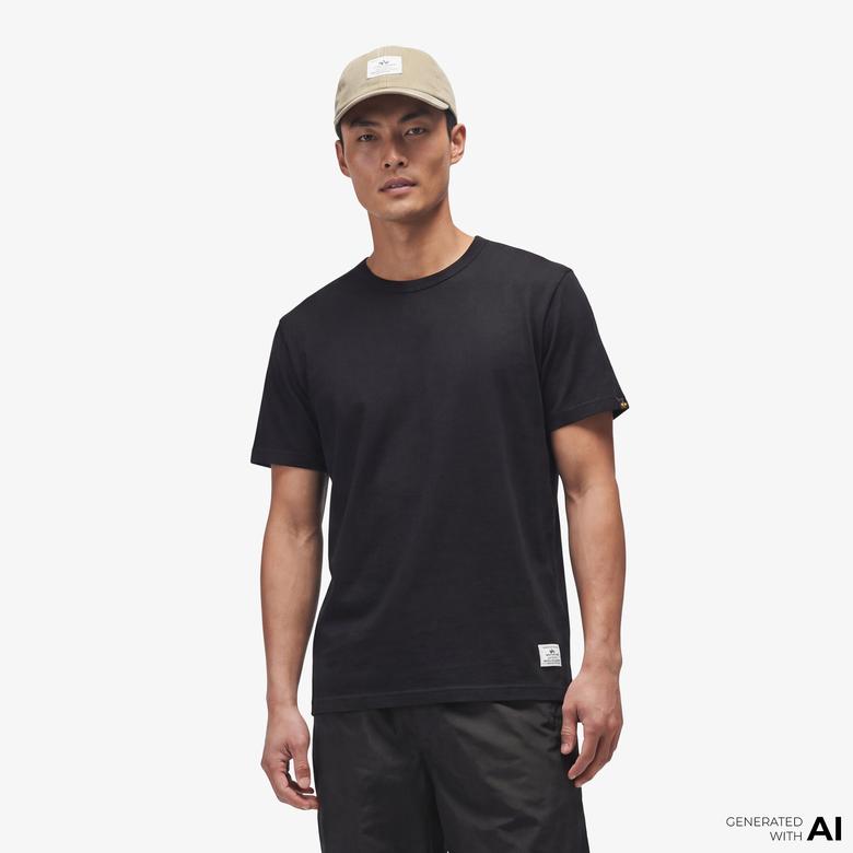 Alpha Industries New Patch Erkek Siyah T-Shirt