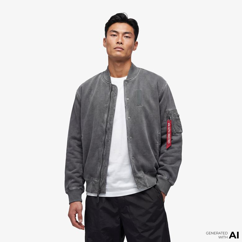 Alpha Indsutries French Terry MA-1 Erkek Gri Ceket