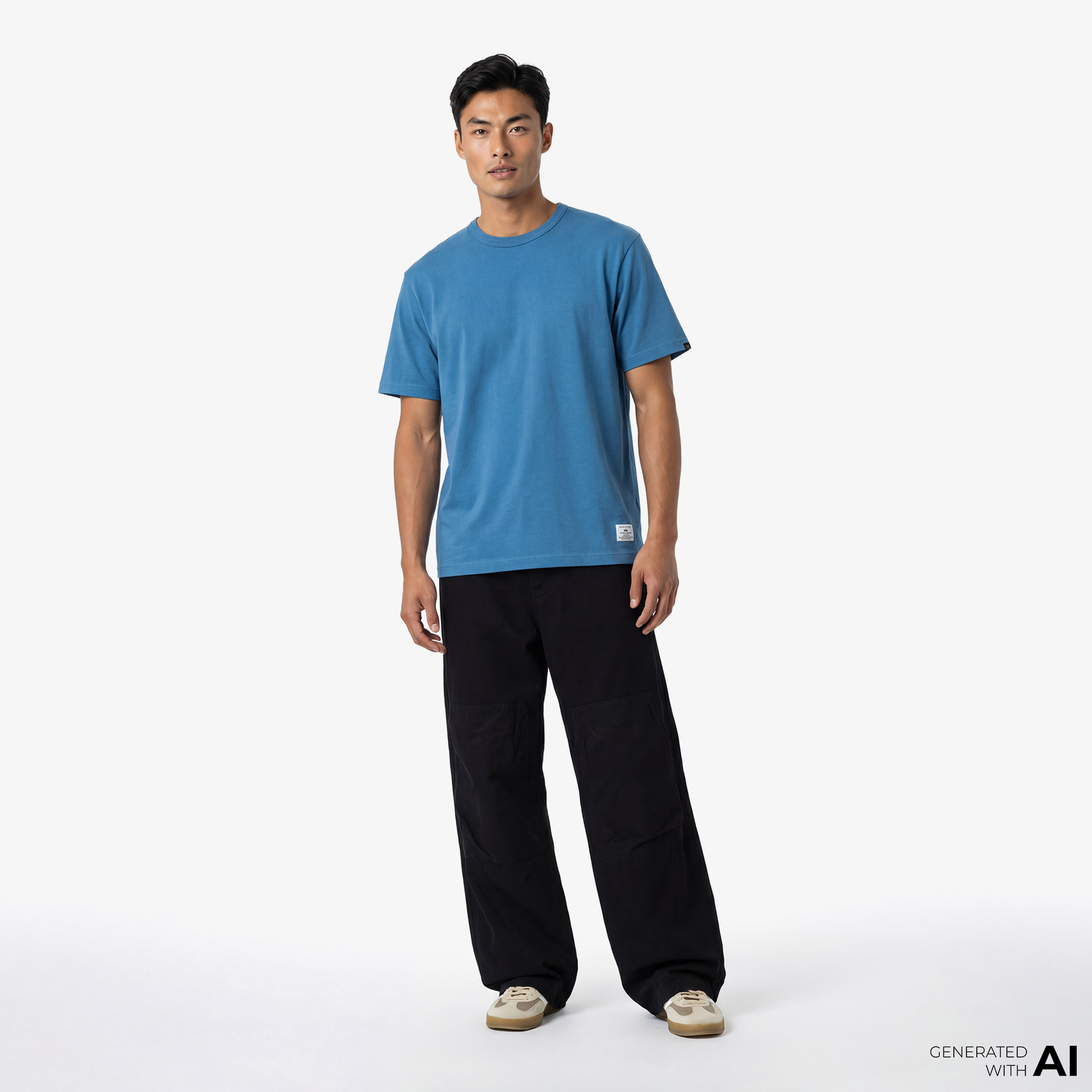 Alpha Industries Essential Erkek Mavi T-Shirt