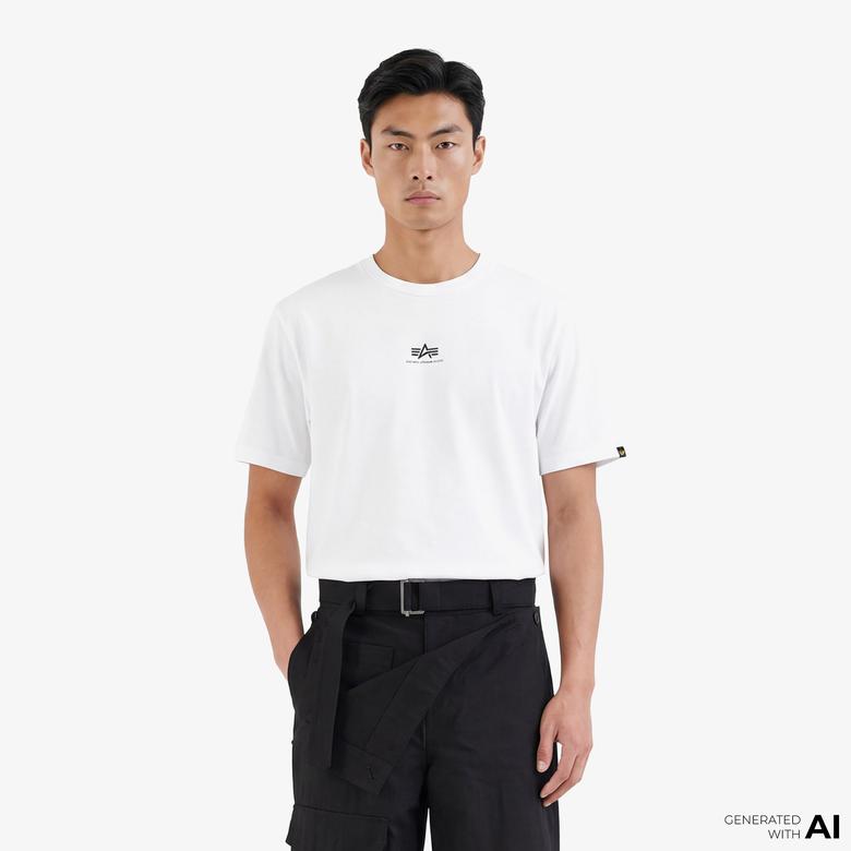 Alpha Industries Essential Erkek Beyaz T-Shirt