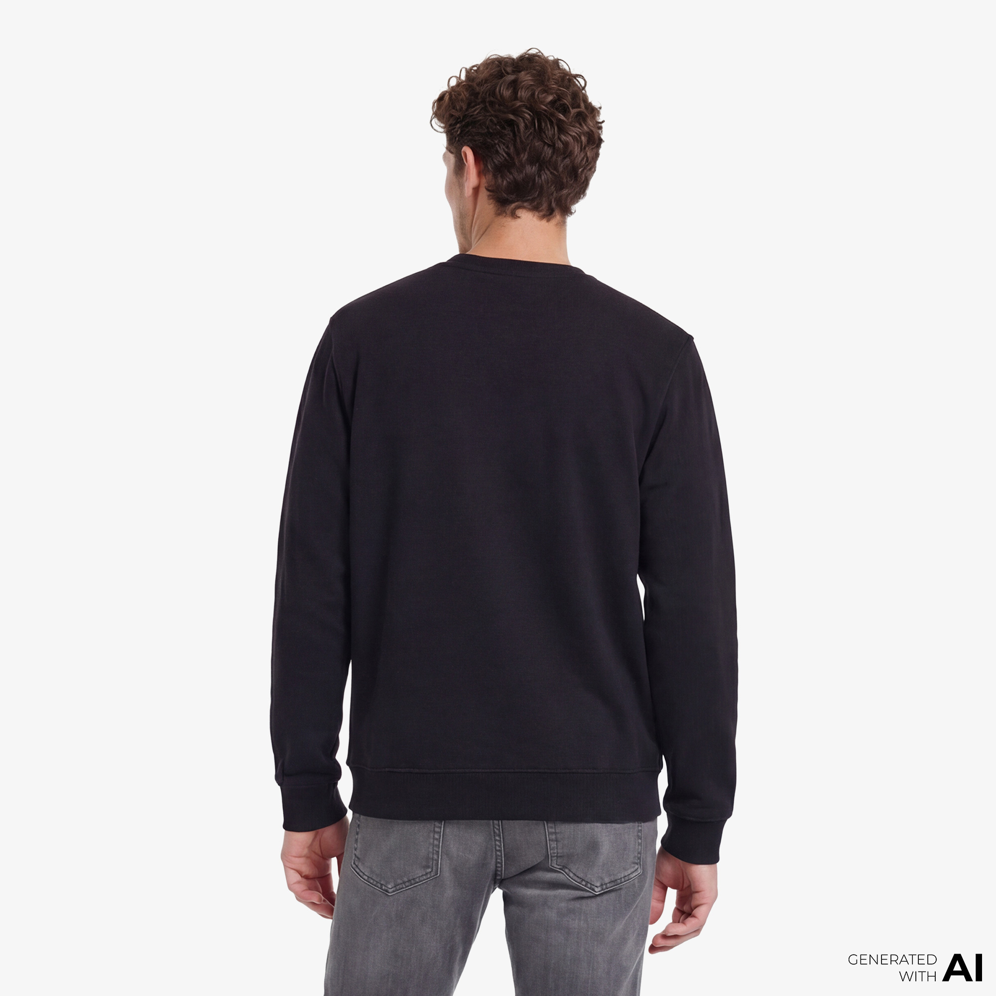 The Kooples Classic Erkek Siyah Sweatshirt