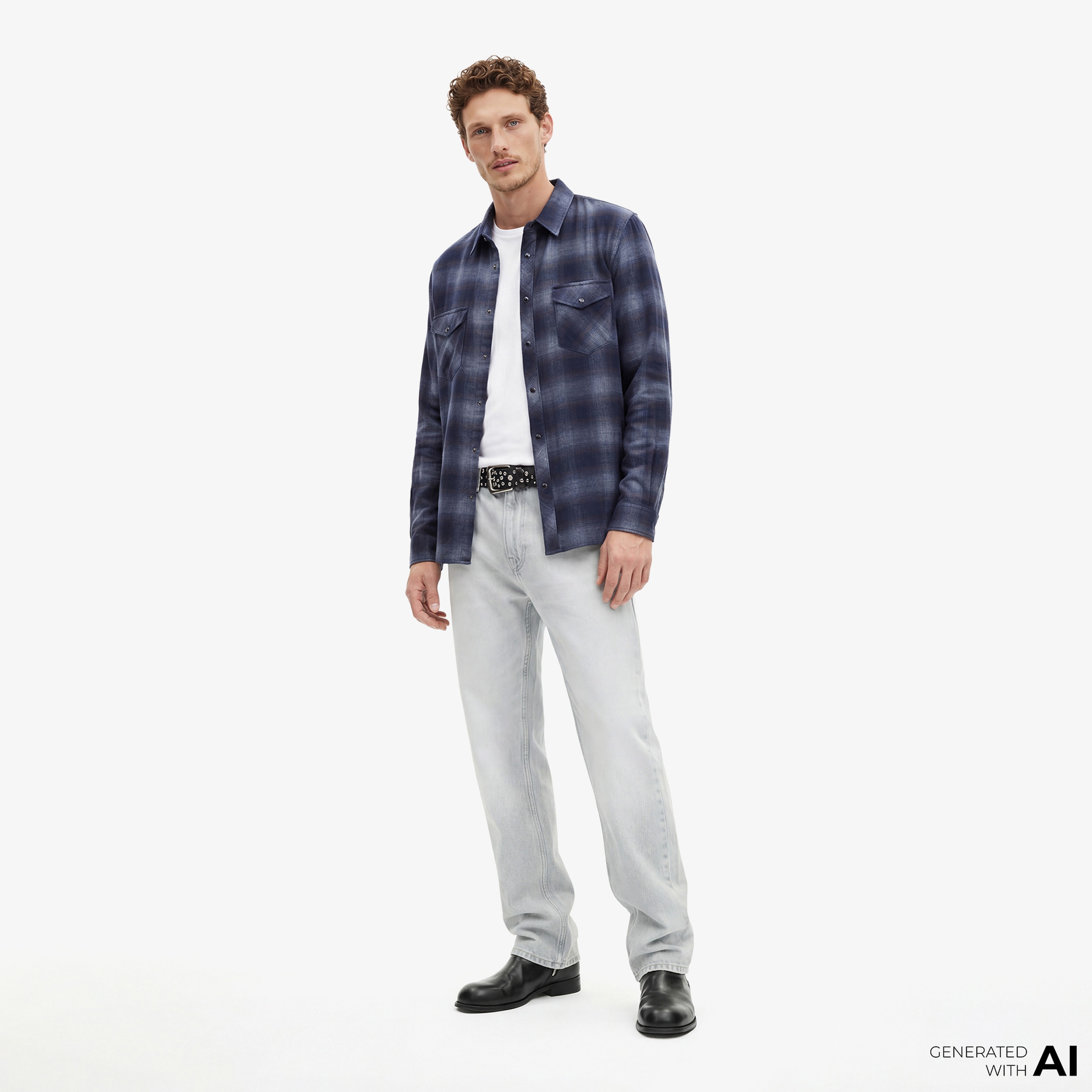 ERKEK LACİVERT GÖMLEK