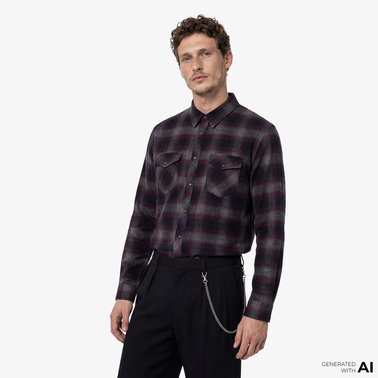 ERKEK SİYAH GÖMLEK