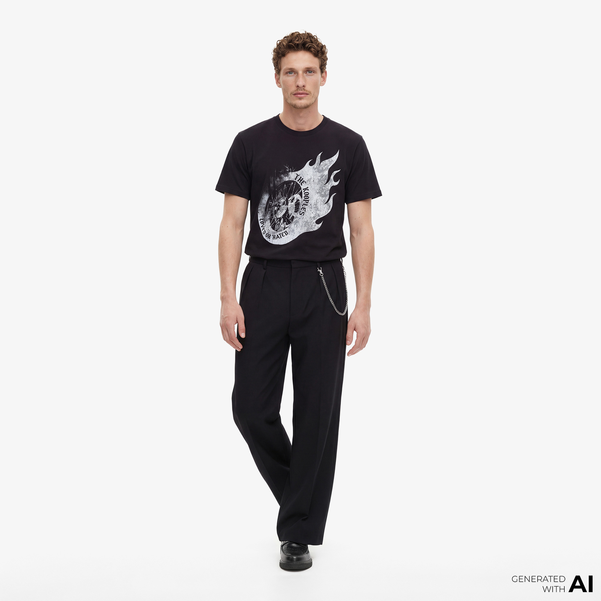 The Kooples Classic Erkek Siyah T-Shirt