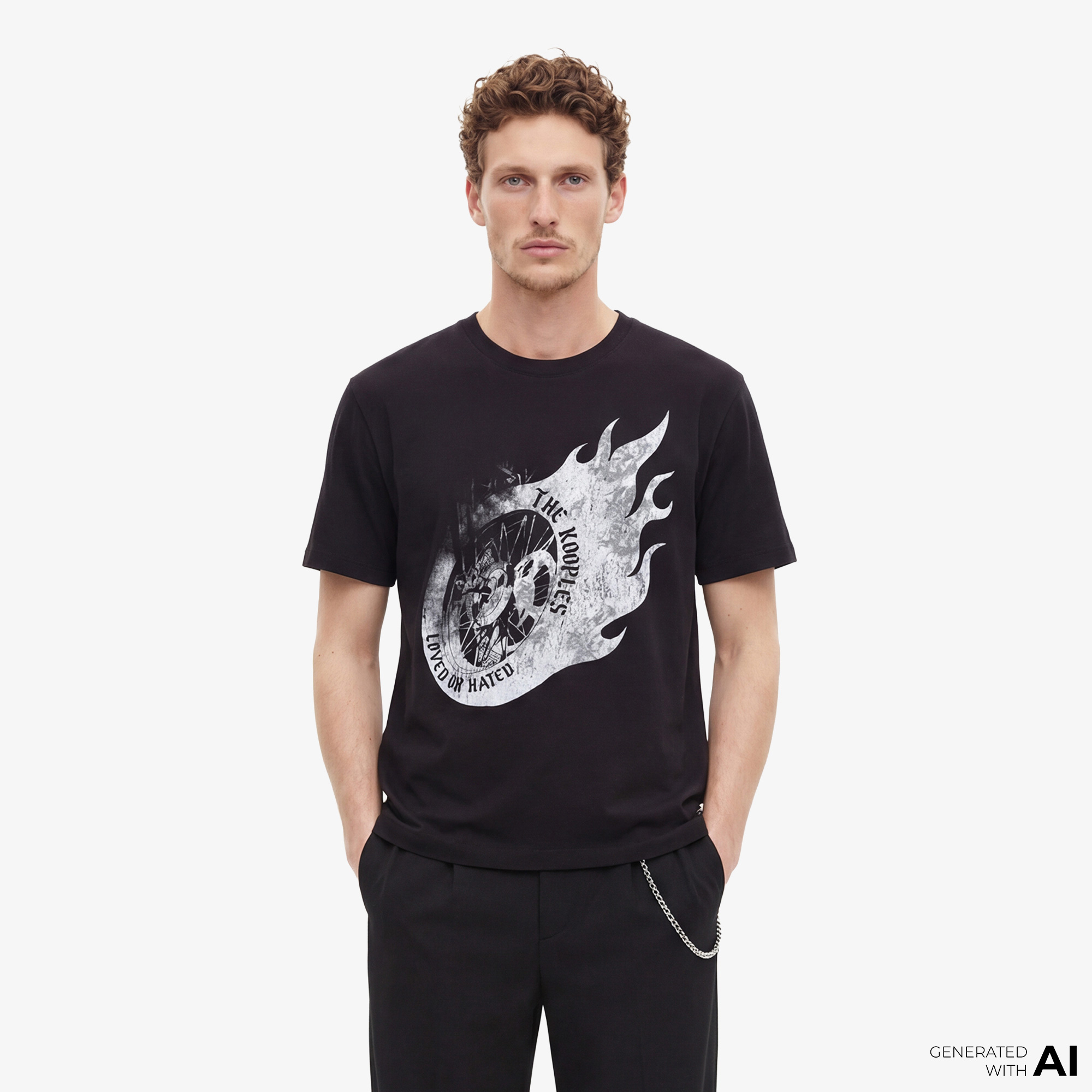 The Kooples Classic Erkek Siyah T-Shirt