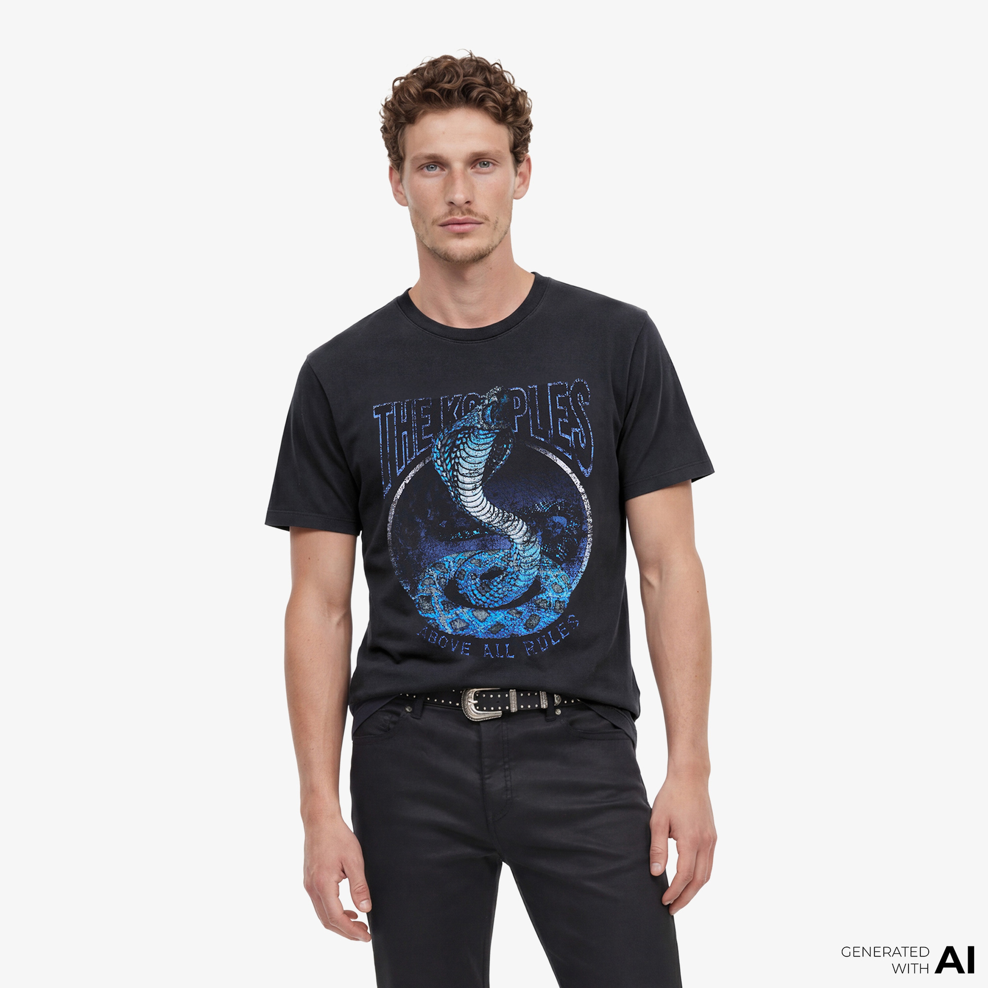 ERKEK BİSİKLET YAKA KISA KOLLU SİYAH T-SHIRT