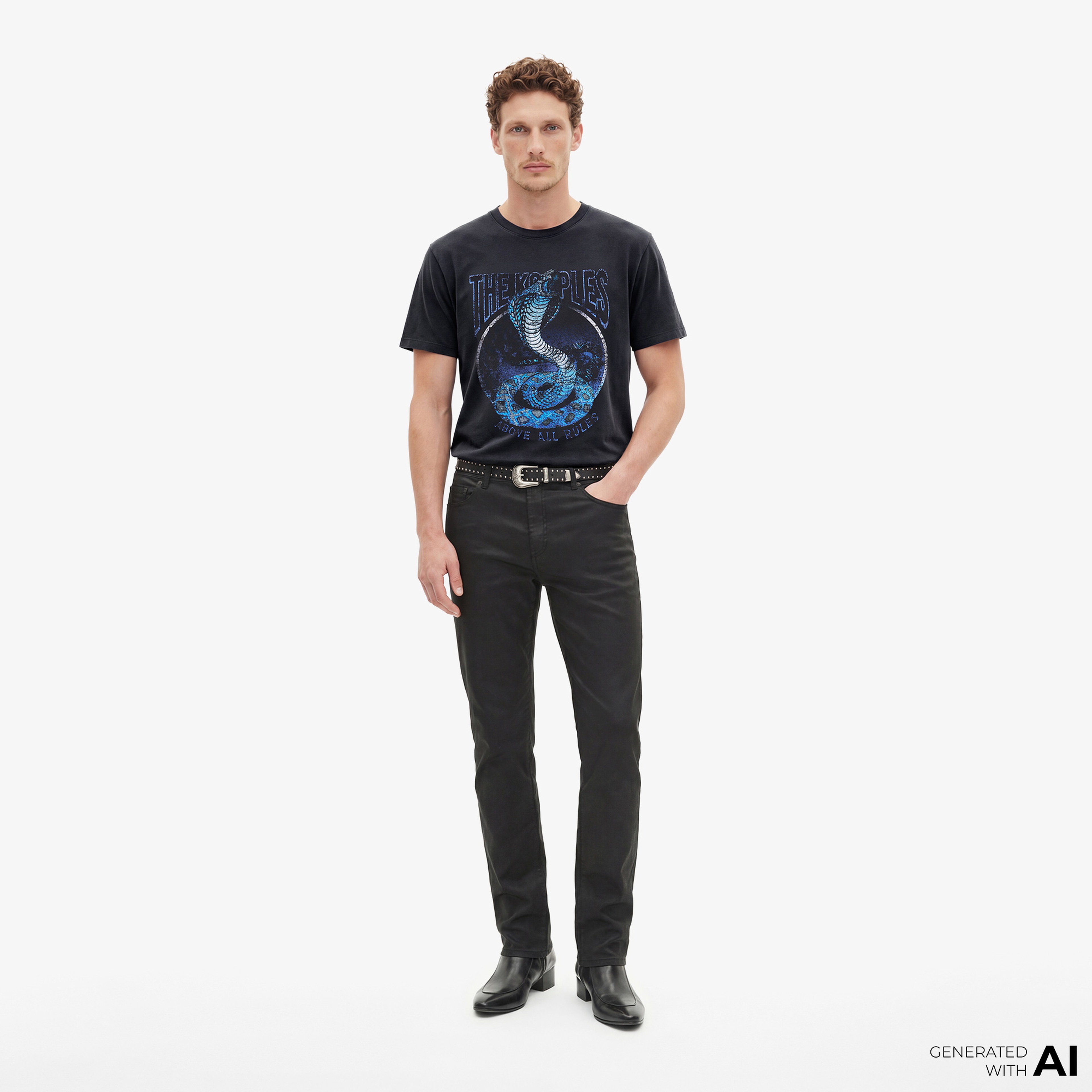 ERKEK BİSİKLET YAKA KISA KOLLU SİYAH T-SHIRT