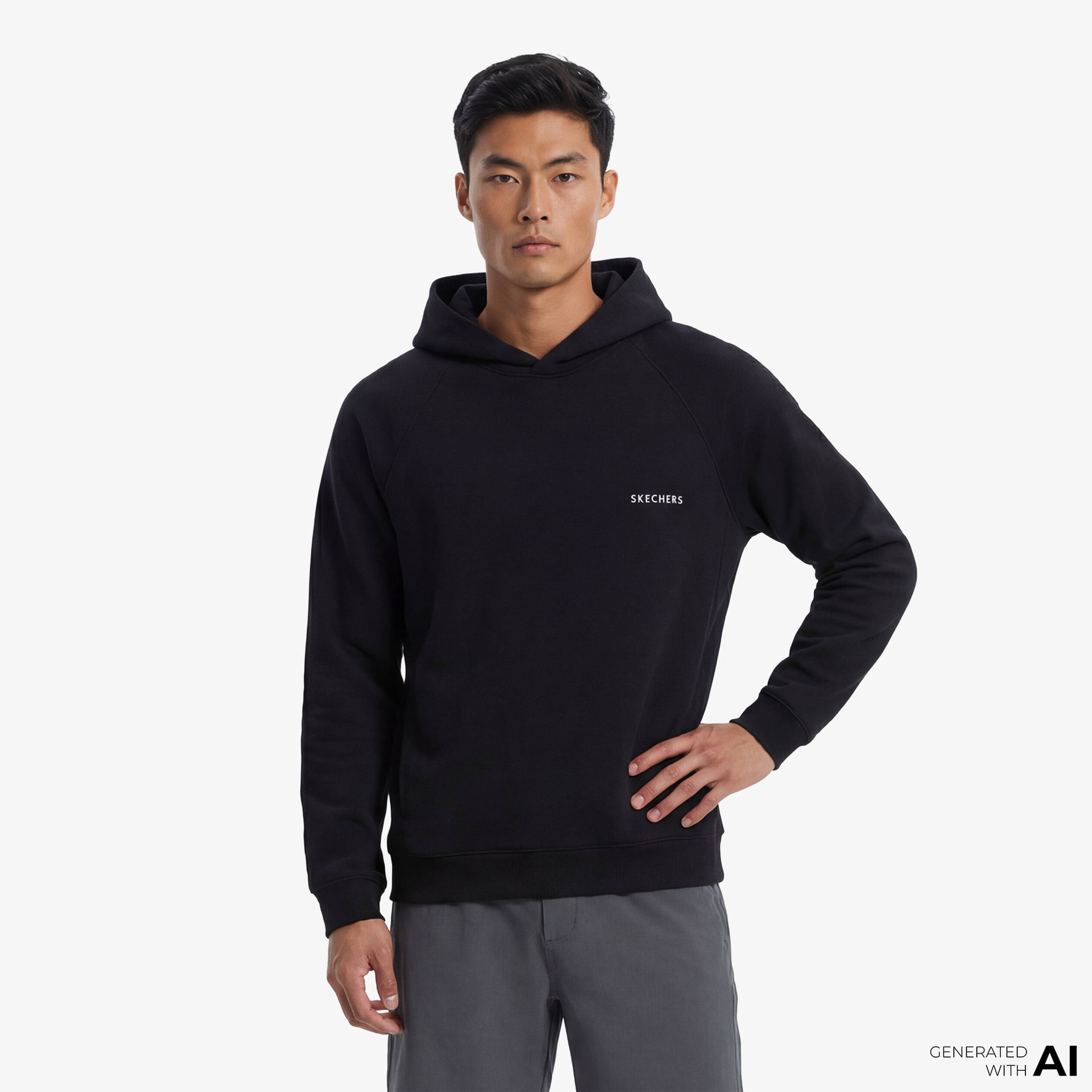 Skechers Scuba Coll. Erkek Siyah Hoodie