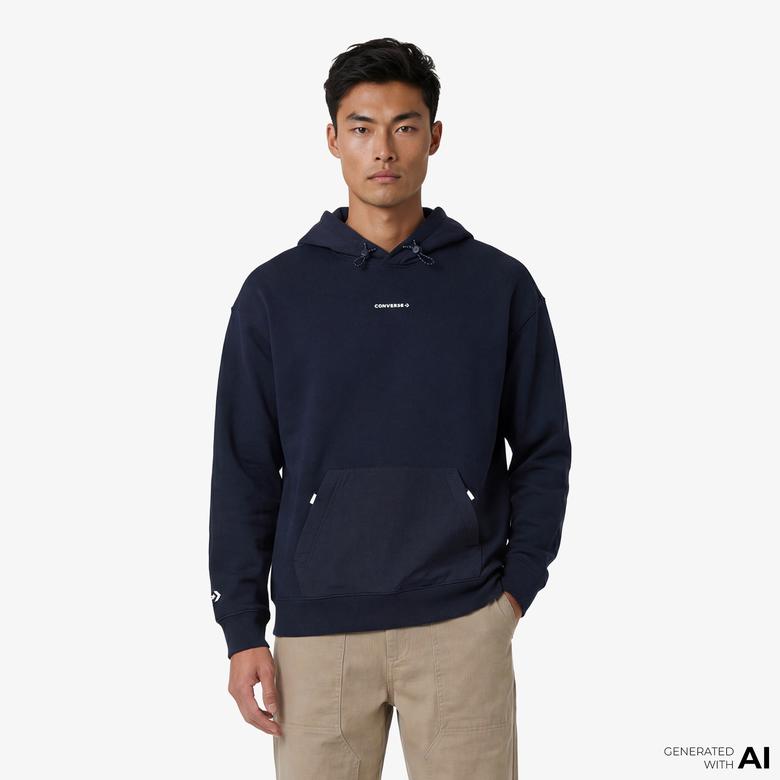 Converse Wordmark Erkek Siyah Hoodie