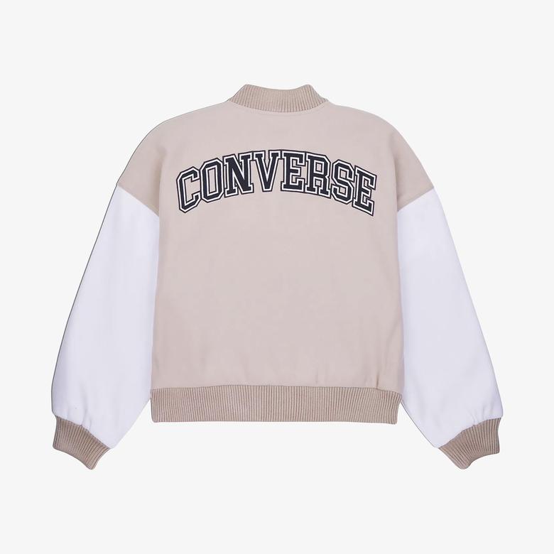 Converse Kadın Dik Yaka Bej Ceket