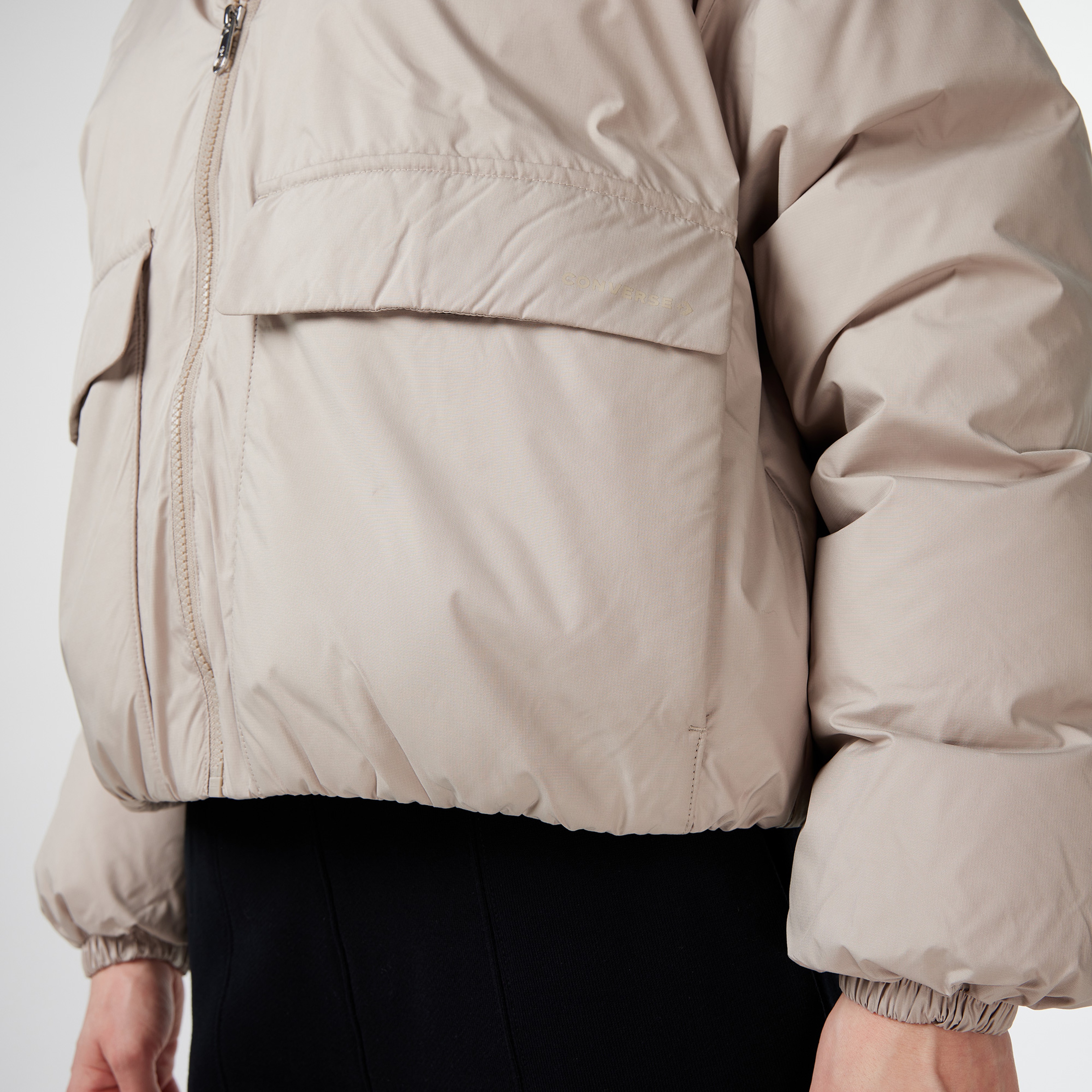 Converse Classic Kadın Kapüşonlu Bej Mont