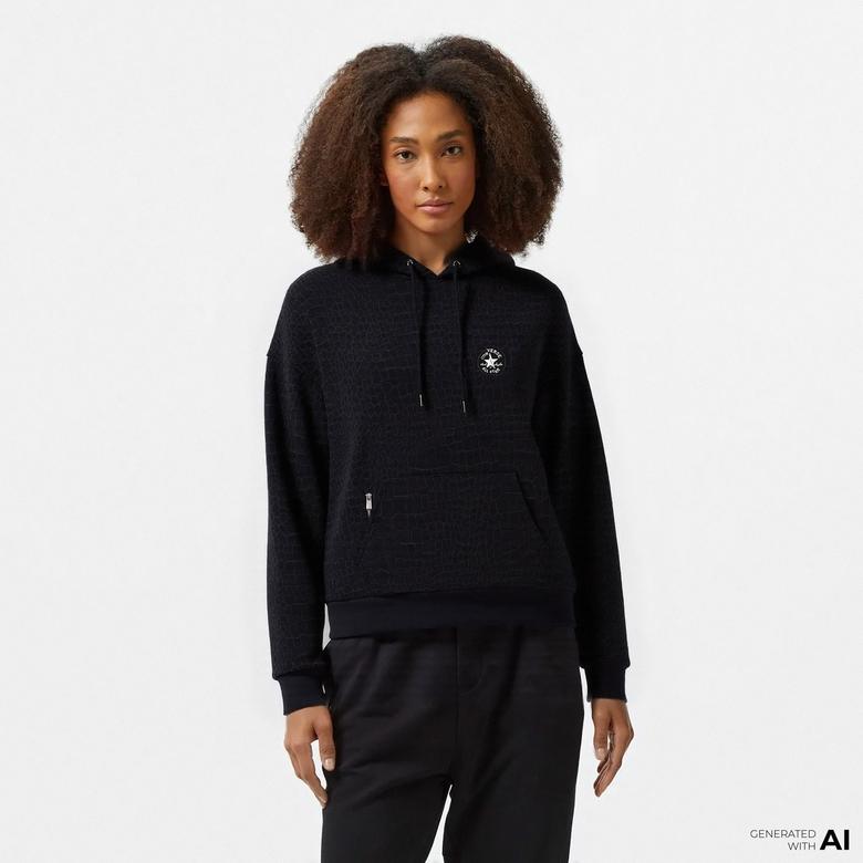 Converse Classic Kadın Siyah Sweatshirt