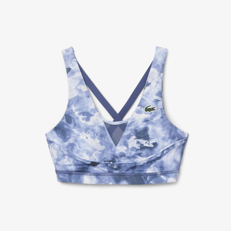 Kadın Desenli Mavi Bra