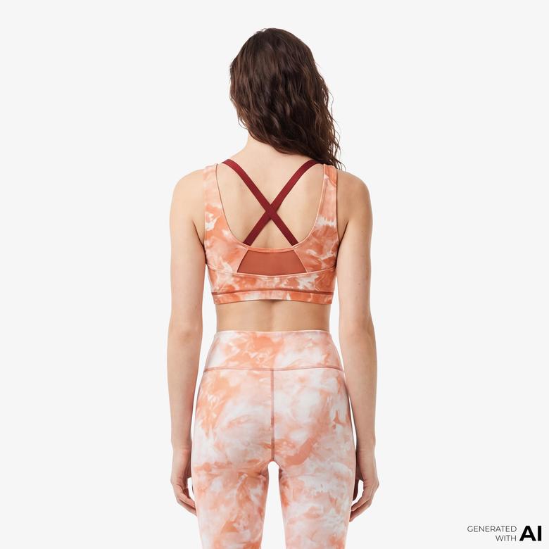 Kadın Desenli Turuncu Bra