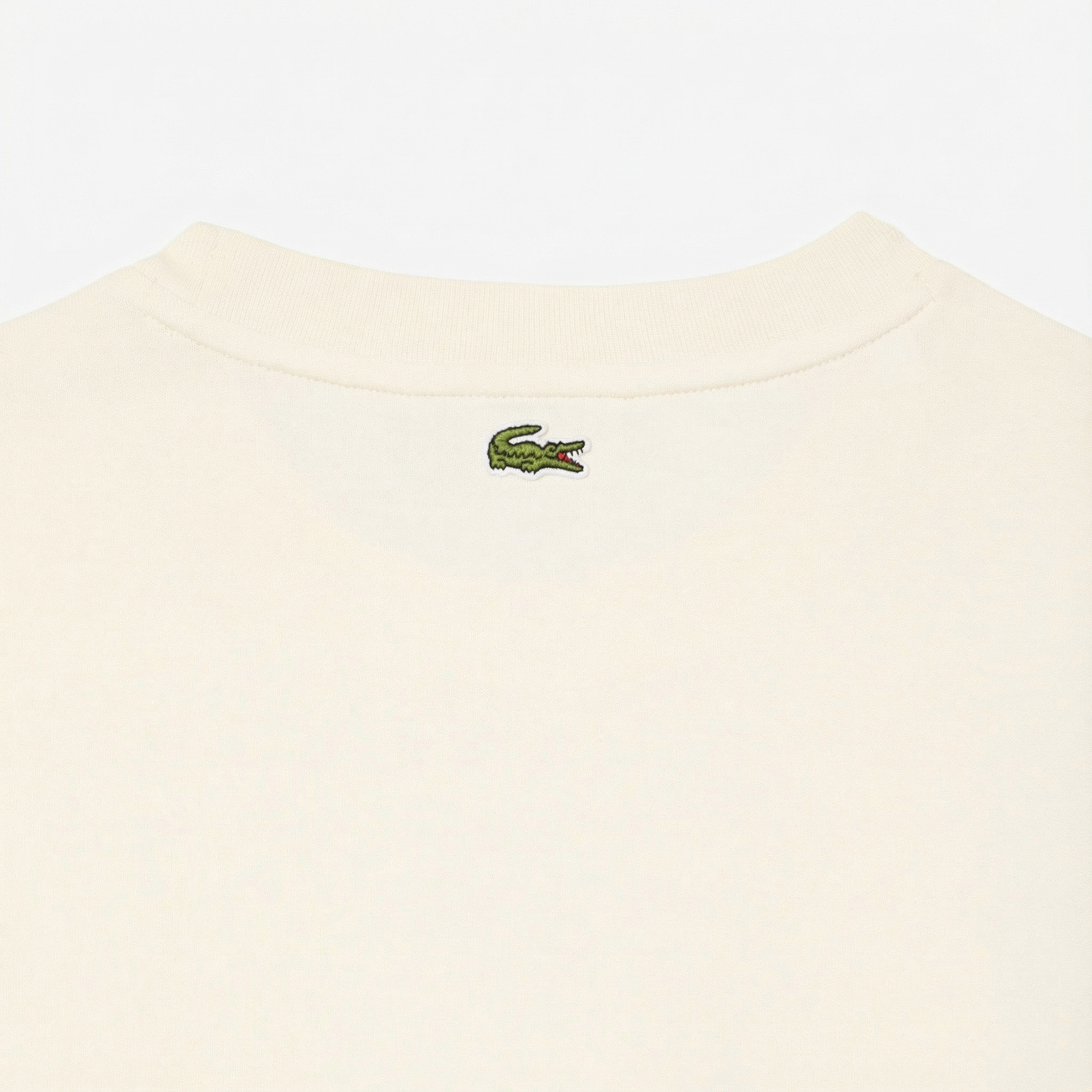 Lacoste Print Cotton Kadın Bej T-Shirt
