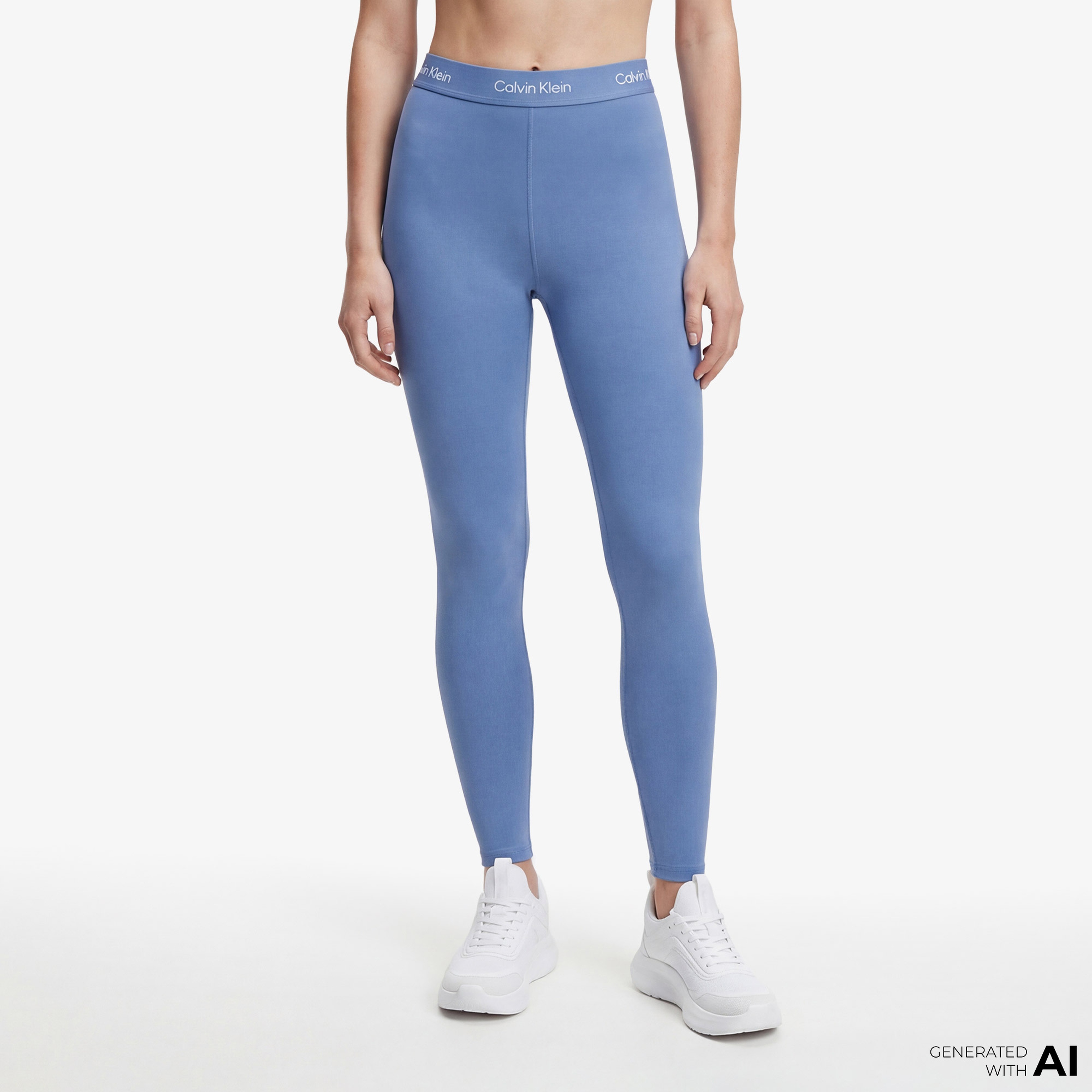 Calvin Klein Modern Sport High Rise 7/8 Kadın Mavi Tayt