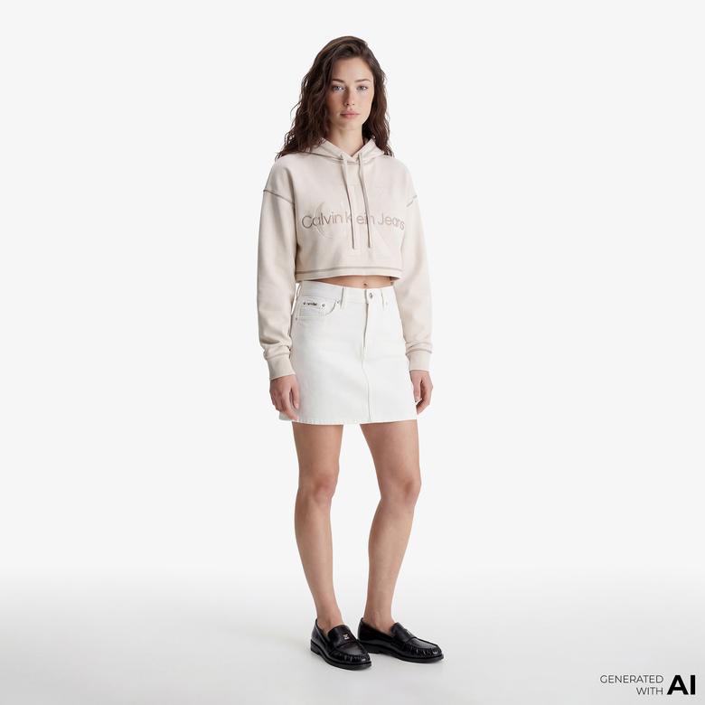 Calvin Klein Kadın Beyaz Sweatshirt