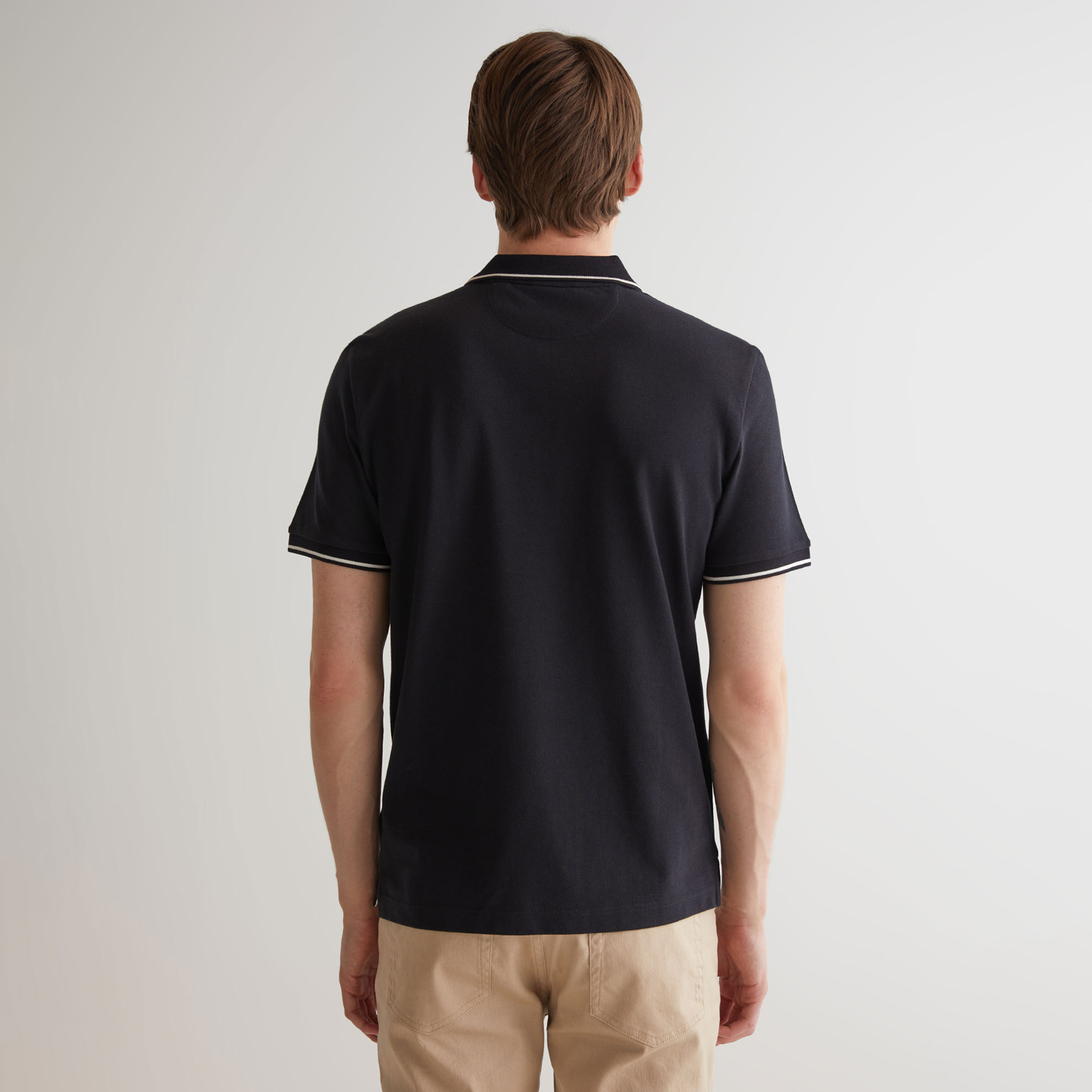 GANT Erkek Siyah Regular Fit Polo Yaka T-Shirt