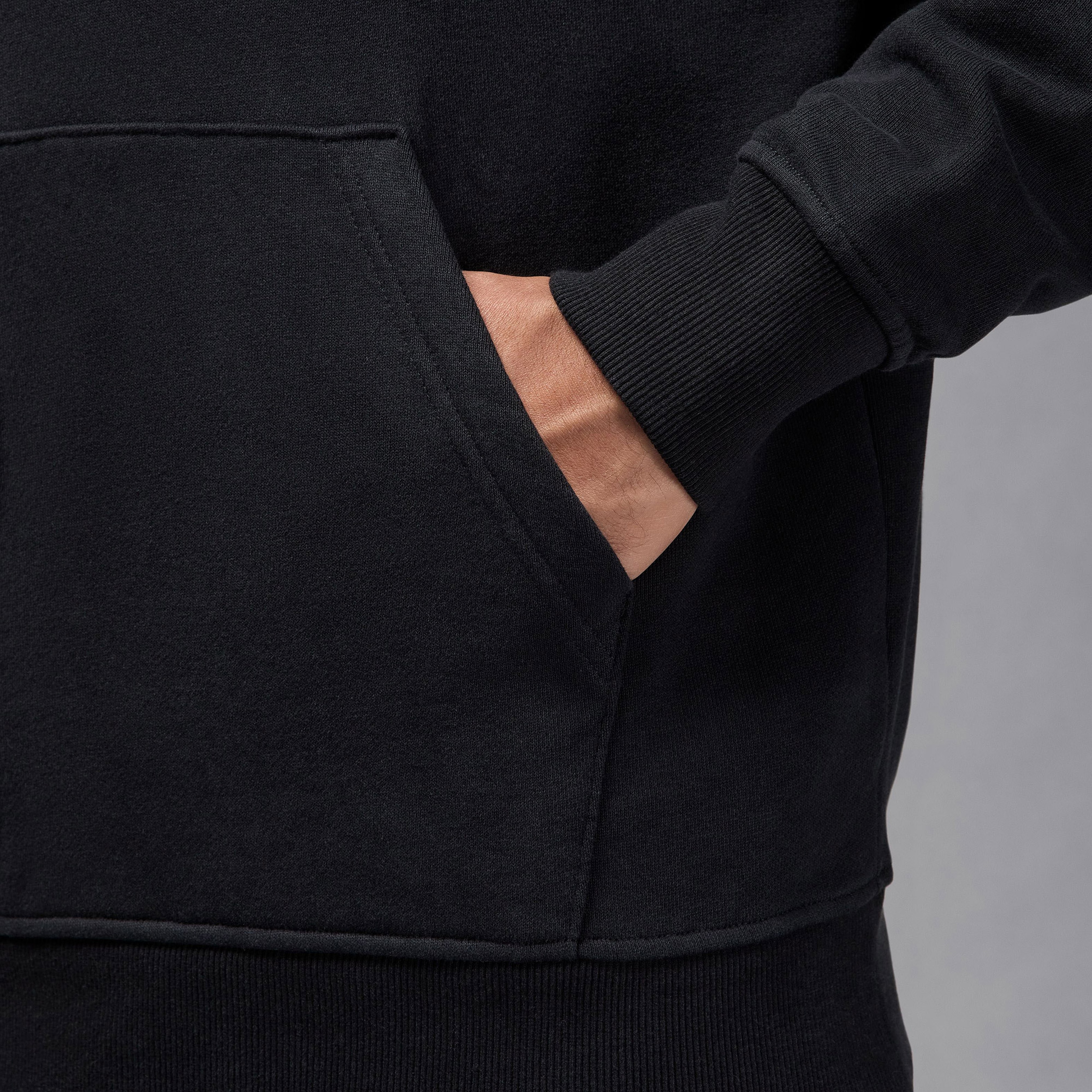 Jordan Flight Fleece Pullover Erkek Siyah Hoodie