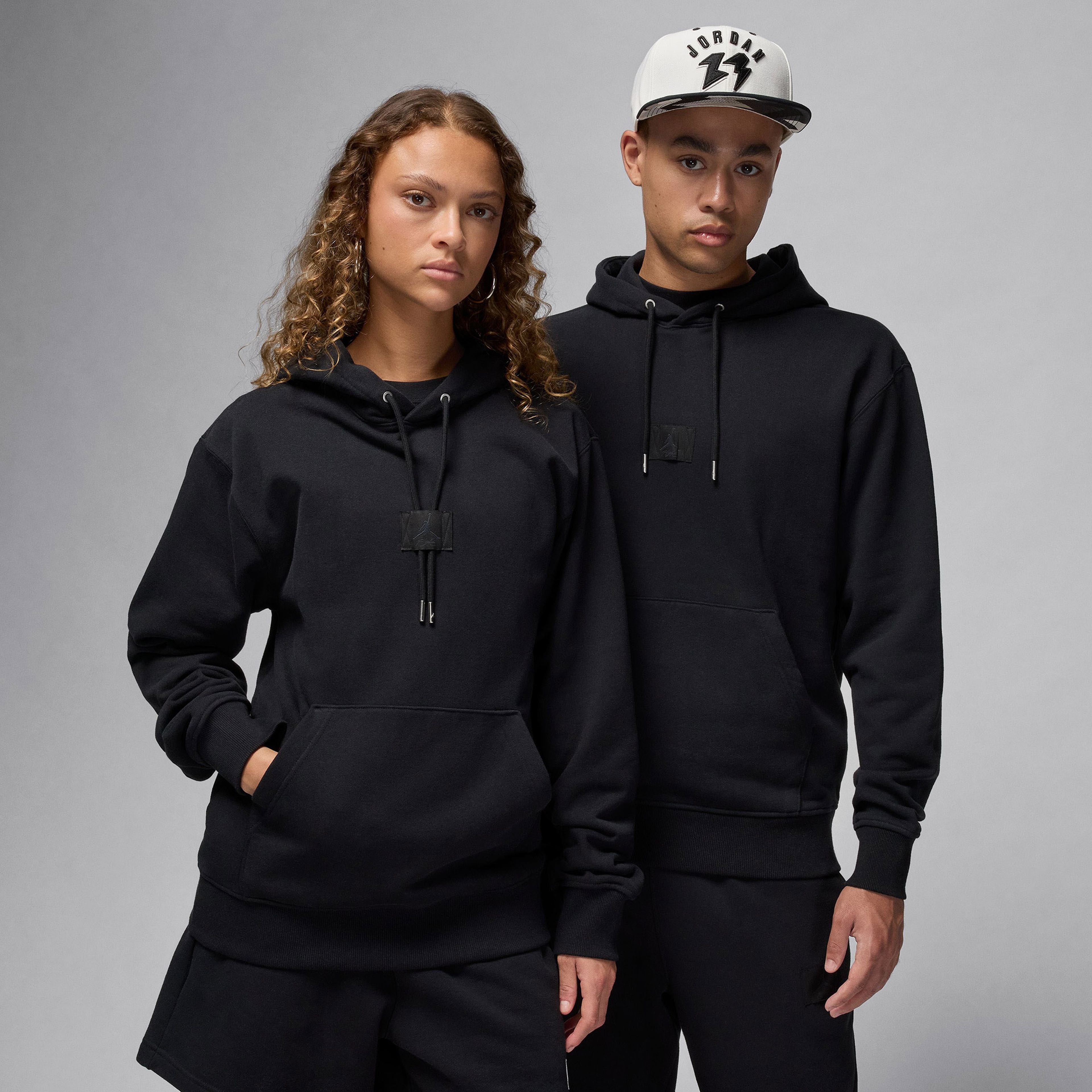 Jordan Flight Fleece Pullover Erkek Siyah Hoodie
