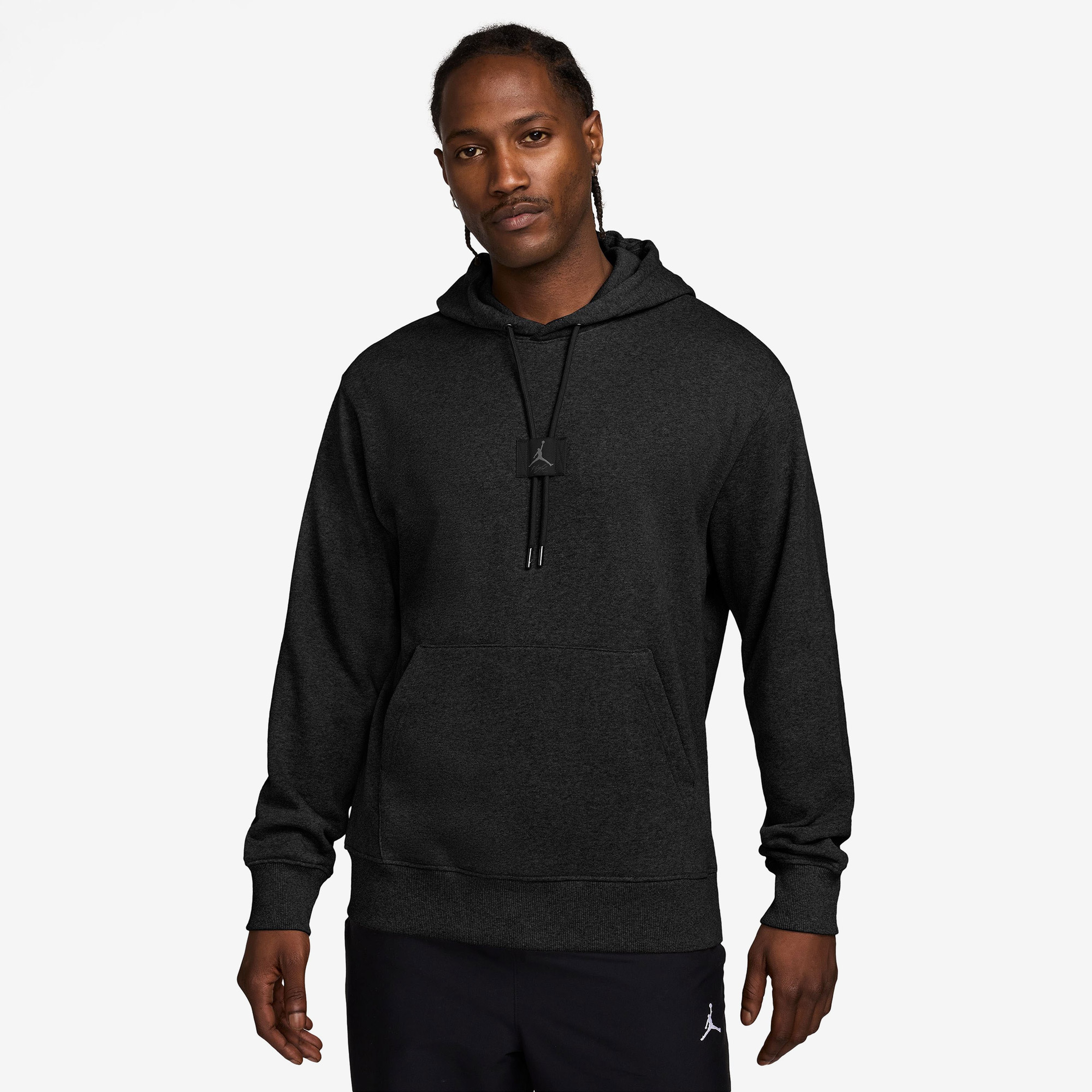 Jordan Flight Fleece Pullover Erkek Siyah Hoodie