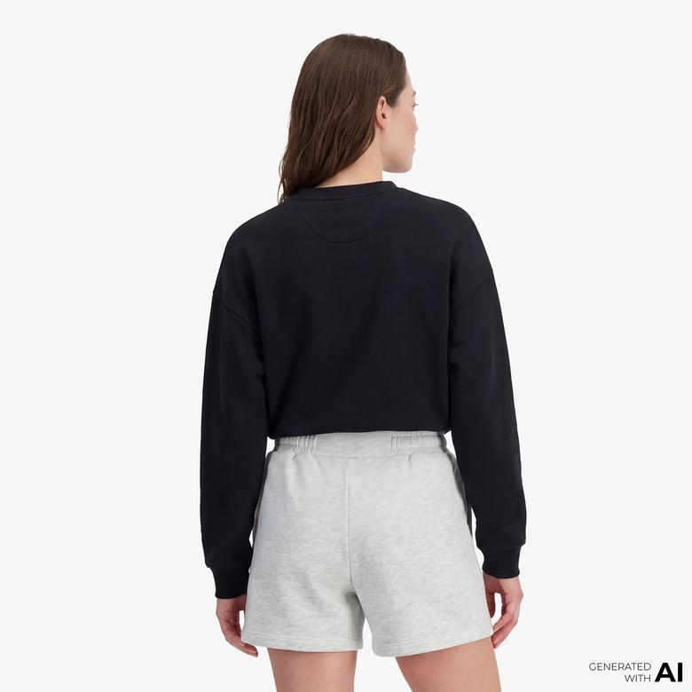 New Balance Lifestyle Kadın Siyah Sweatshirt
